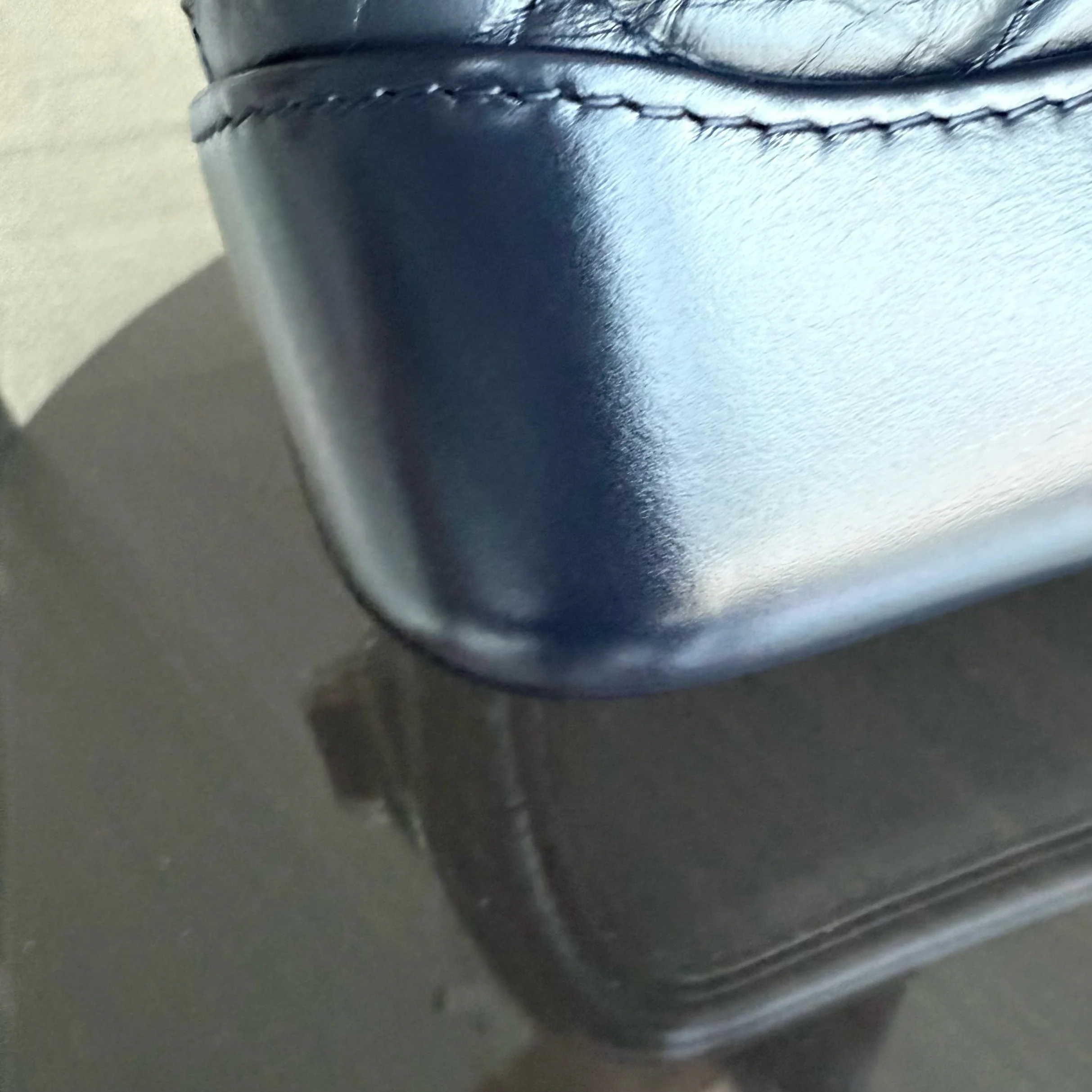 Chanel Gabrielle Small - Quilted Calfskin Dark Navy Blue Two-tone Gold Hardware Series 26