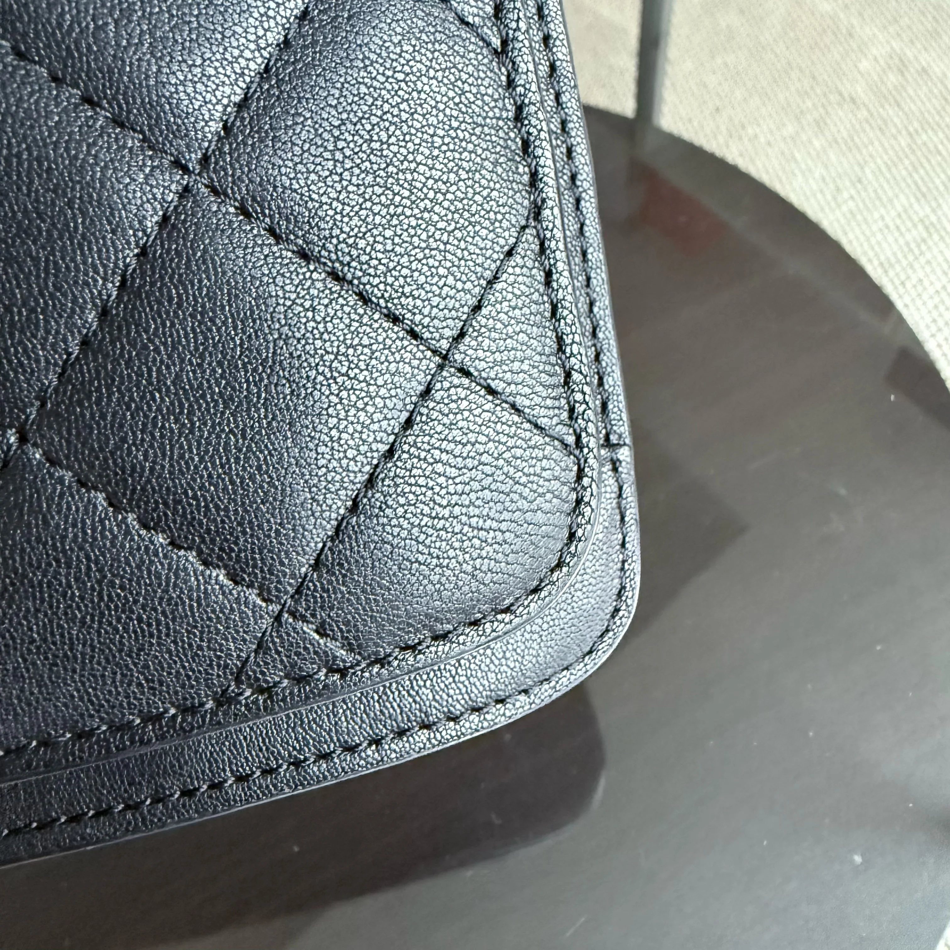 Chanel Medium CC Box Flap - Quilted Calfskin Black Silver Hardware Series 25