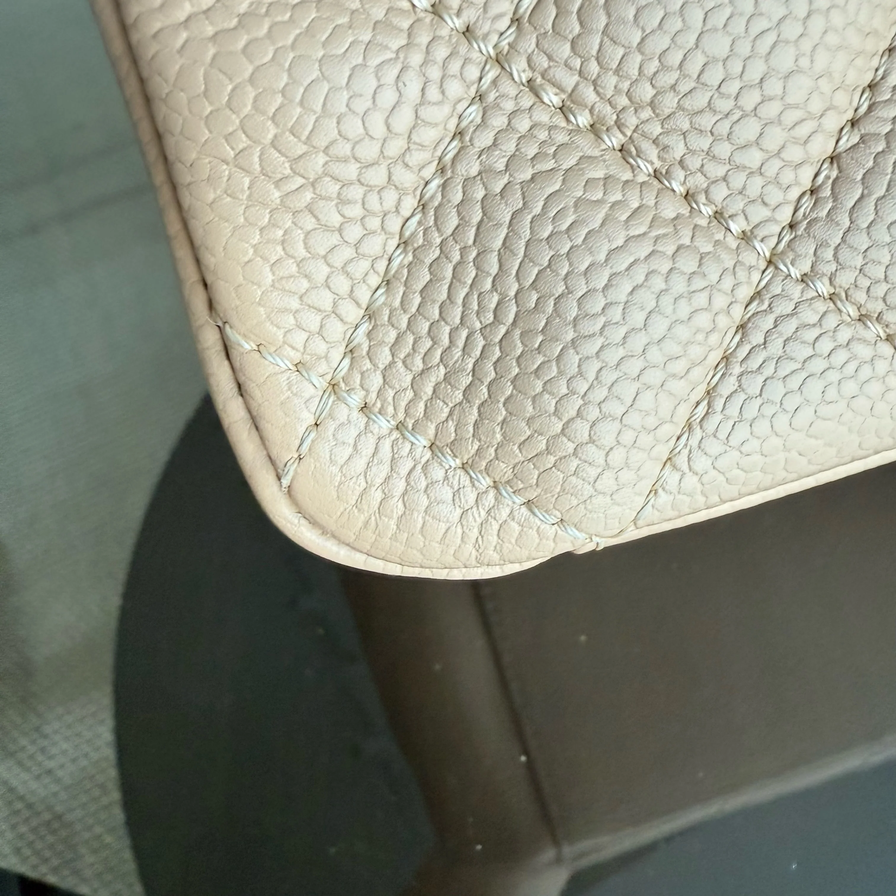 Chanel GST Grand Shopping Tote - Caviar Grained Calfskin Light Beige Gold Hardware Series 13