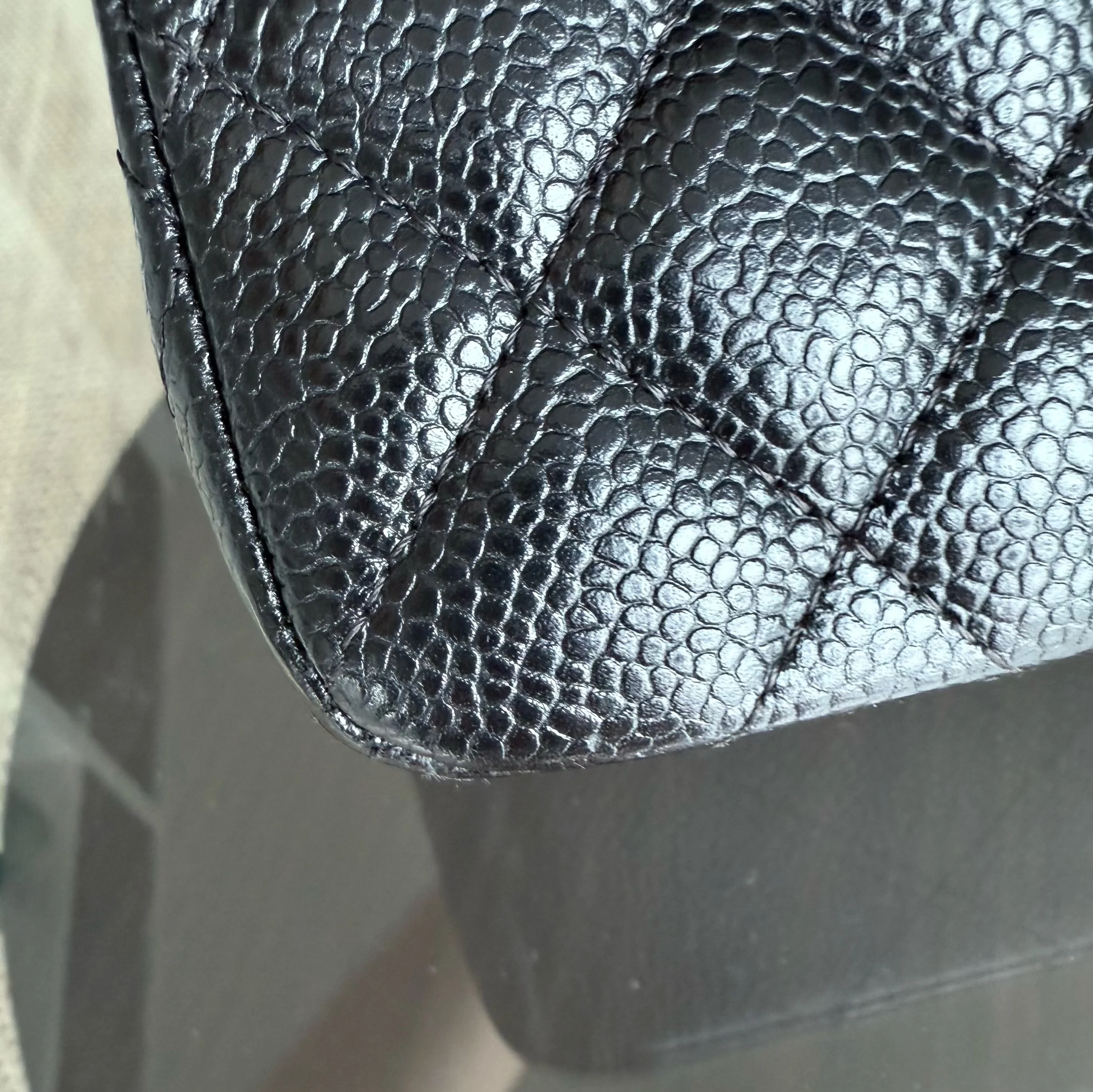 Chanel Classic Flap Small - Caviar 23CM Quilted Black Gold Hardware Series 24