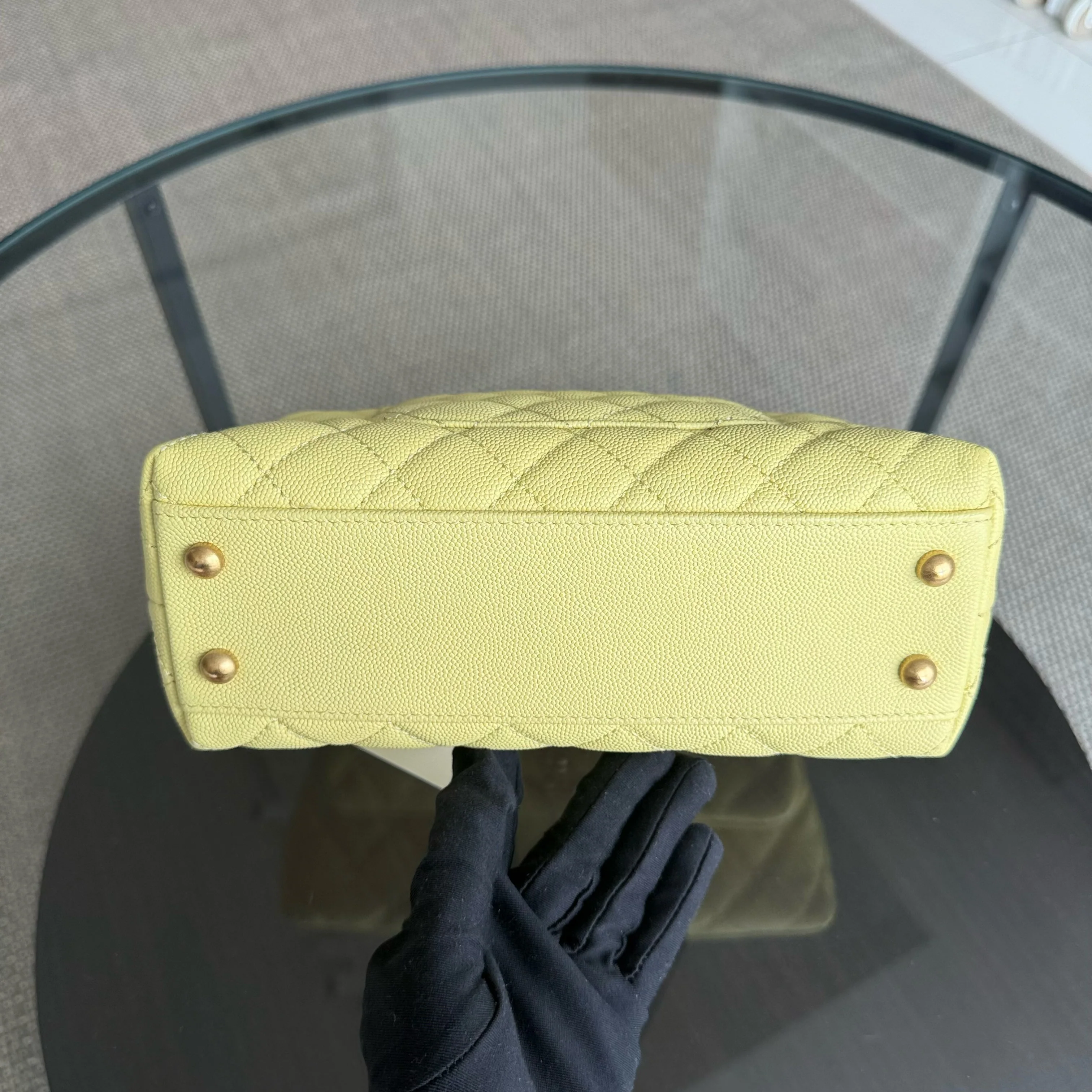 Chanel Coco Handle Small - Caviar Quilted Yellow Gold Hardware Series 24