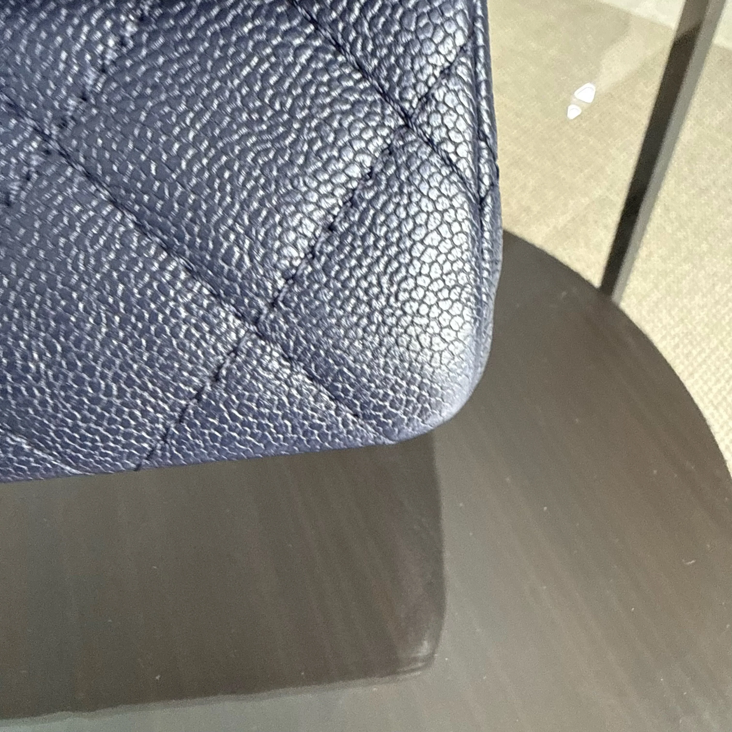 Chanel 2.55 Reissue 227 - Caviar Quilted Dark Blue Ruthenium Silver Hardware Series 14