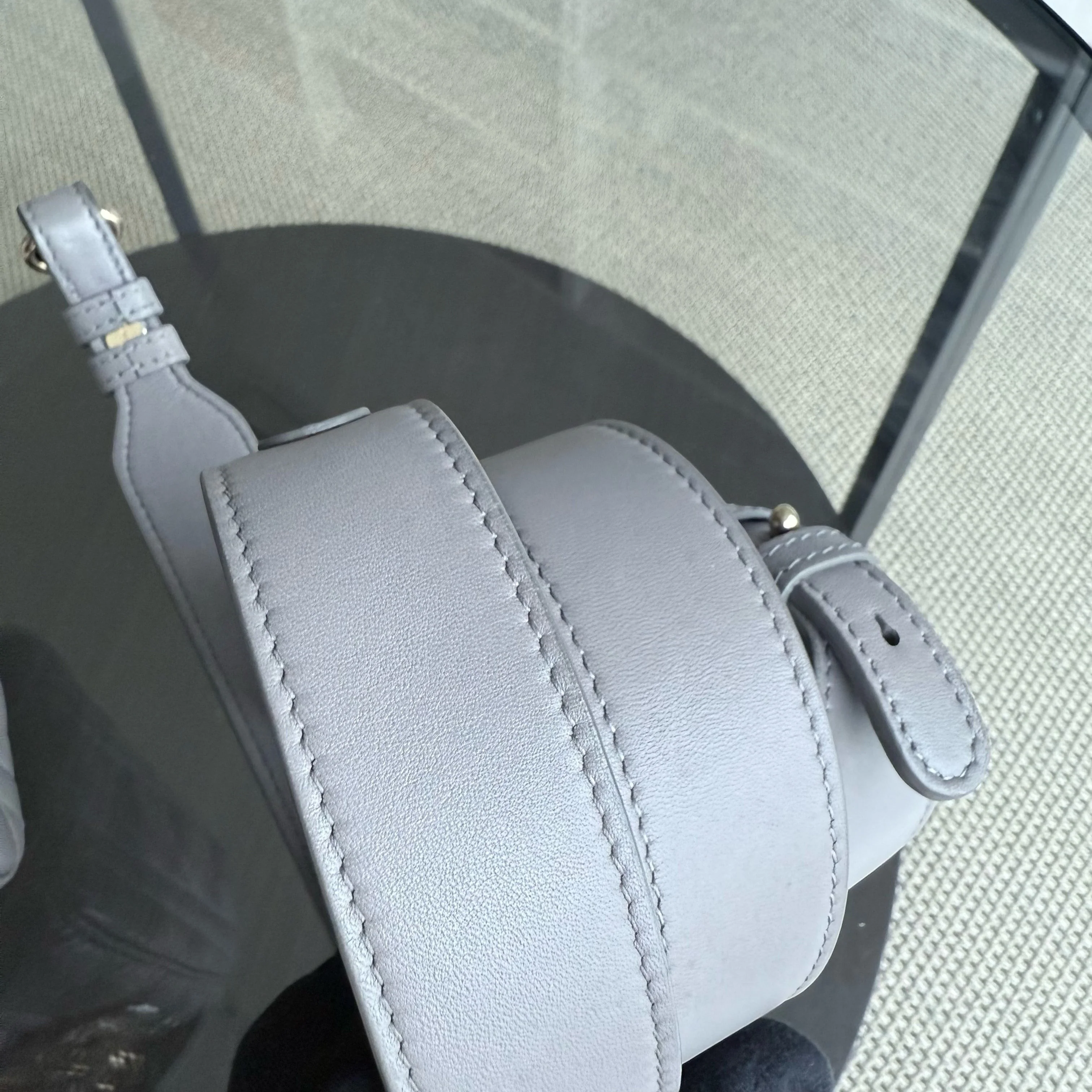 Dior Lady Small - Cannage Lambskin Grey Gray Gold Hardware