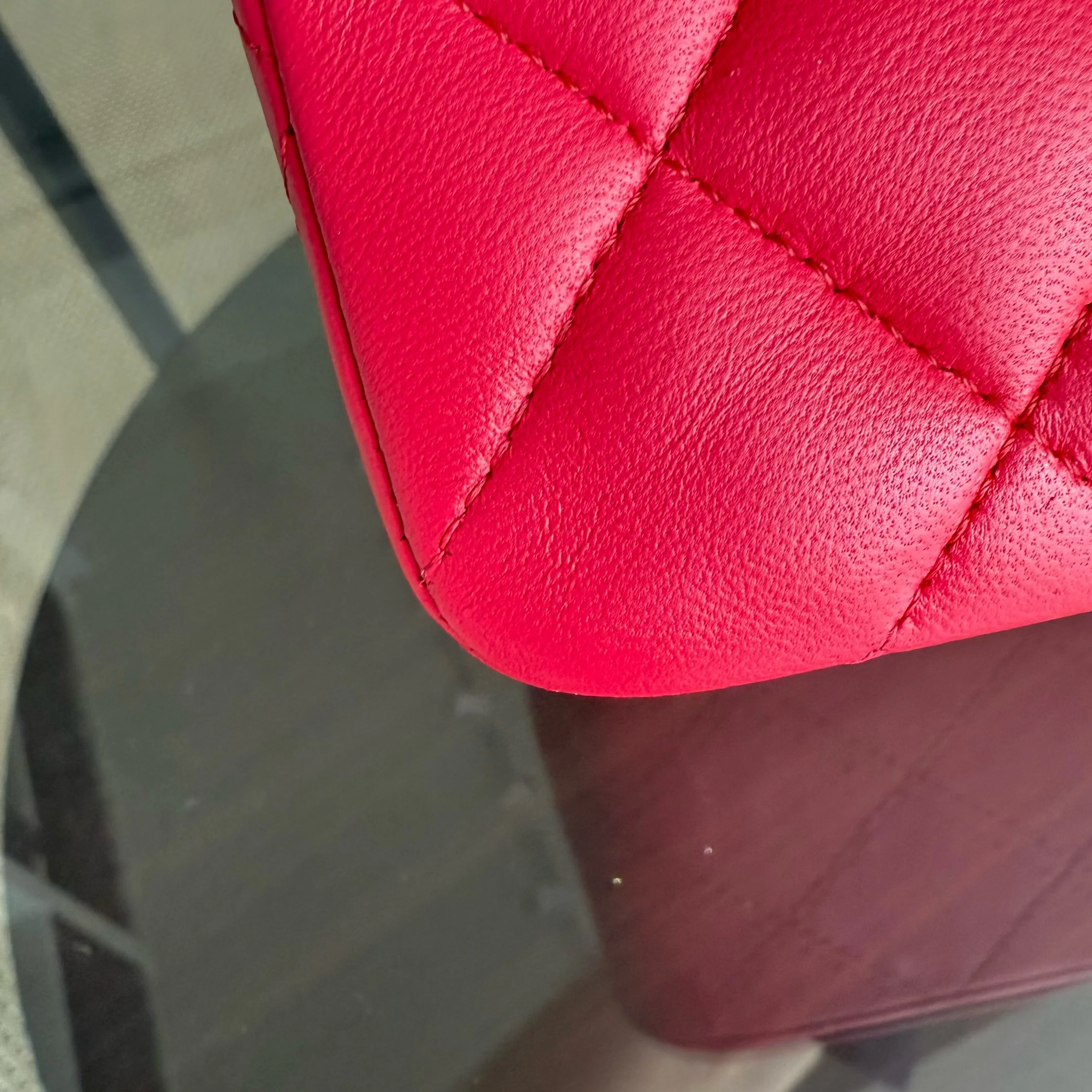 Chanel Classic Flap Small - 23CM Quilted Lambskin Red Gold Hardware Series 25