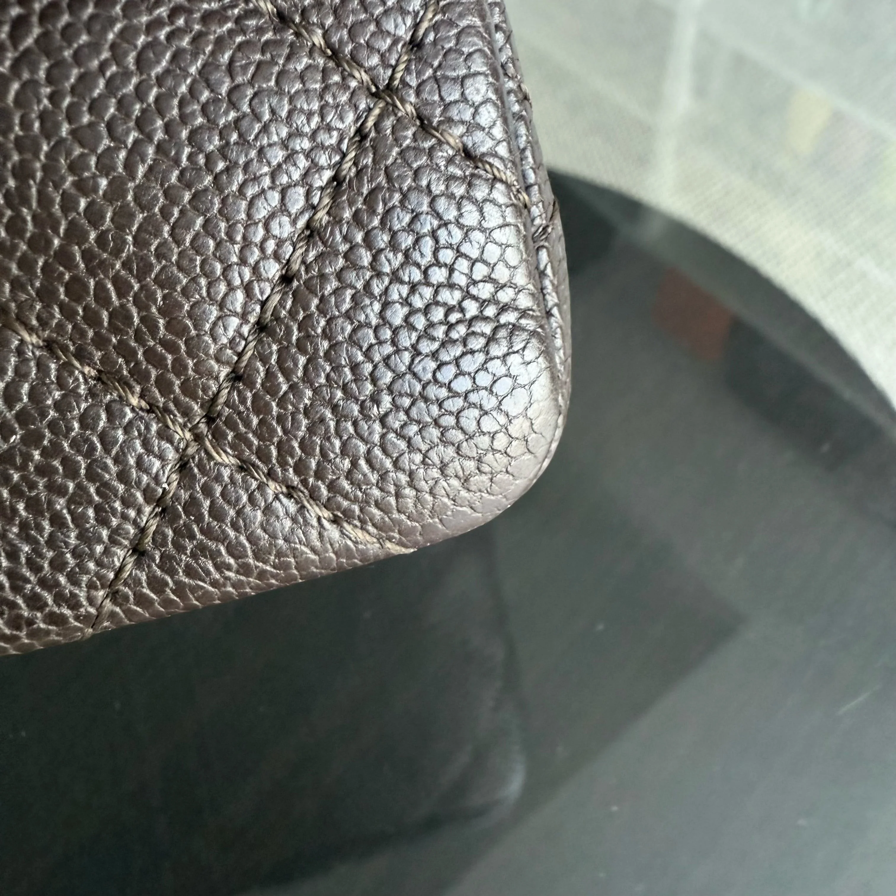 Chanel 2.55 Reissue 226 - 28CM Quilted Caviar Dark Brown Silver Hardware Series 14