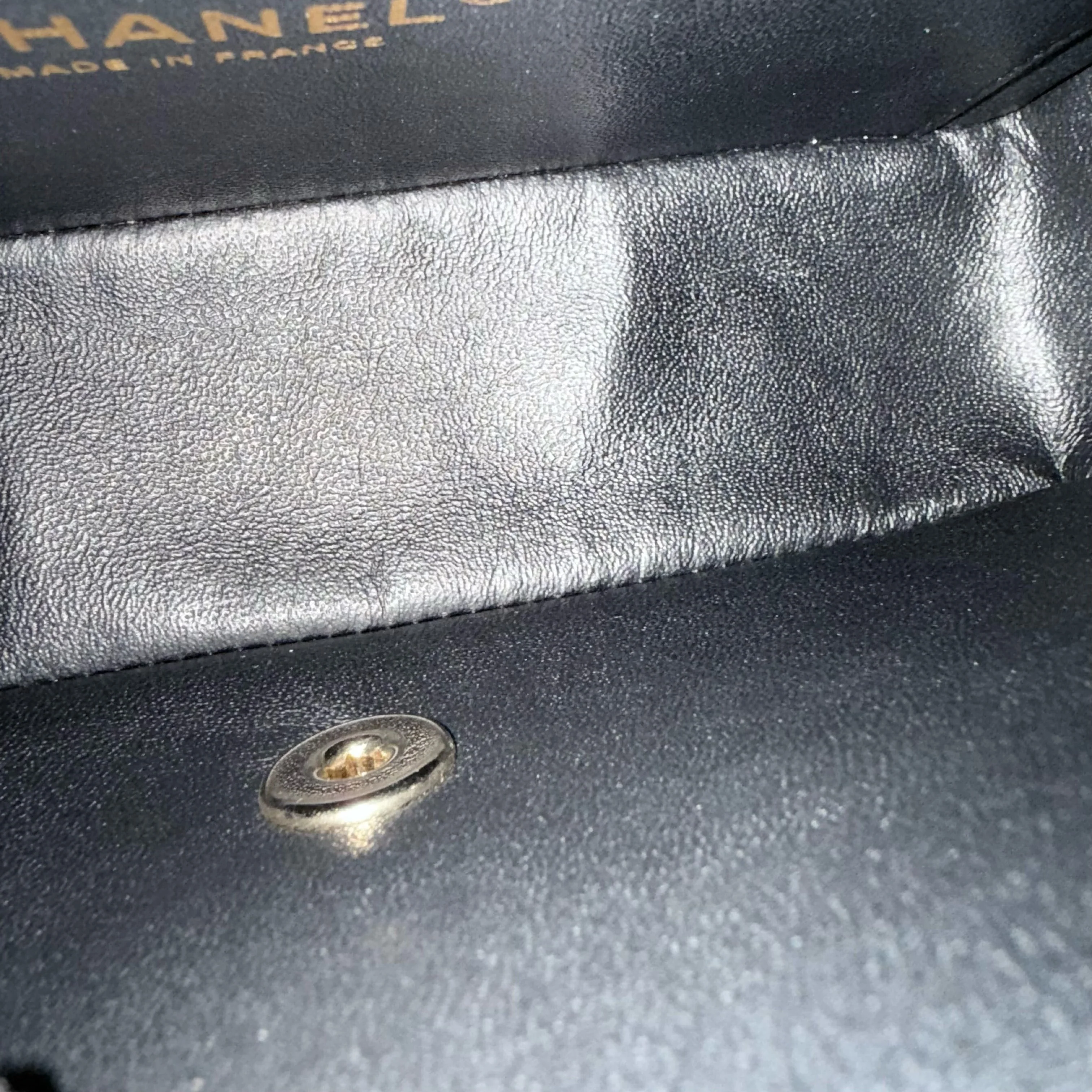 Chanel Classic Flap Mini - Chevron Lambskin Black Gold Hardware Series 26