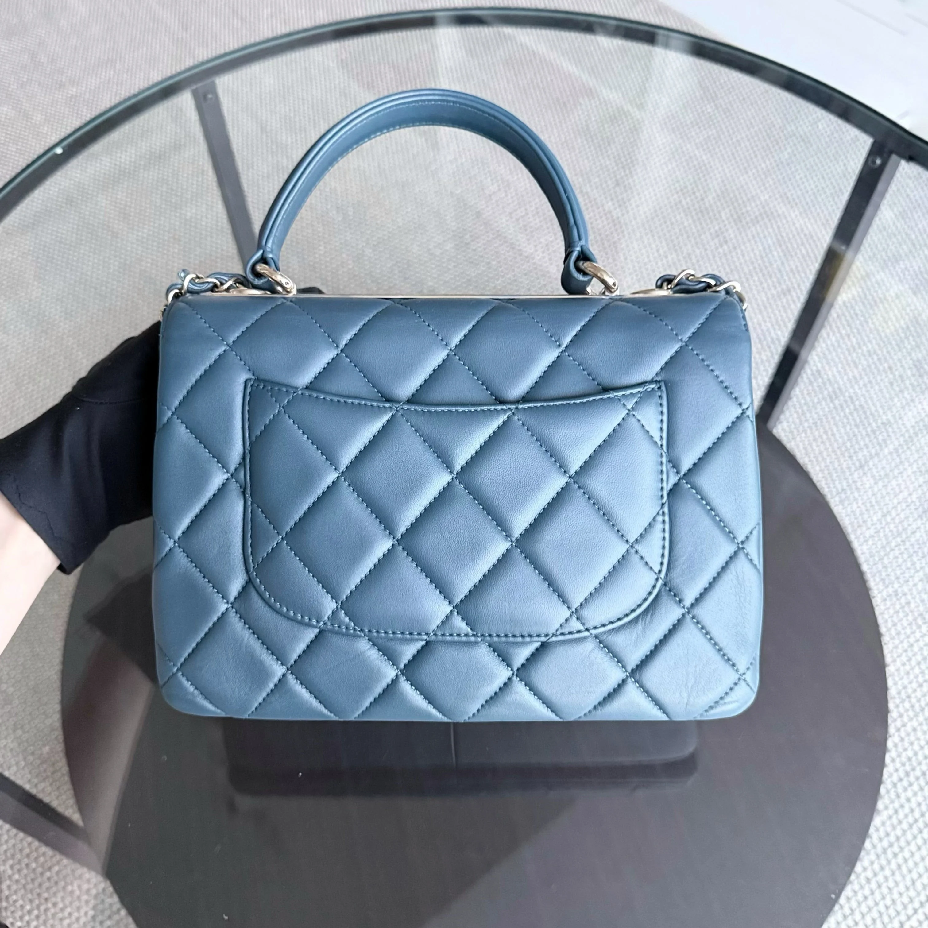 Chanel Trendy CC Small - Quilted Lambskin Blue Gold Hardware Series 23