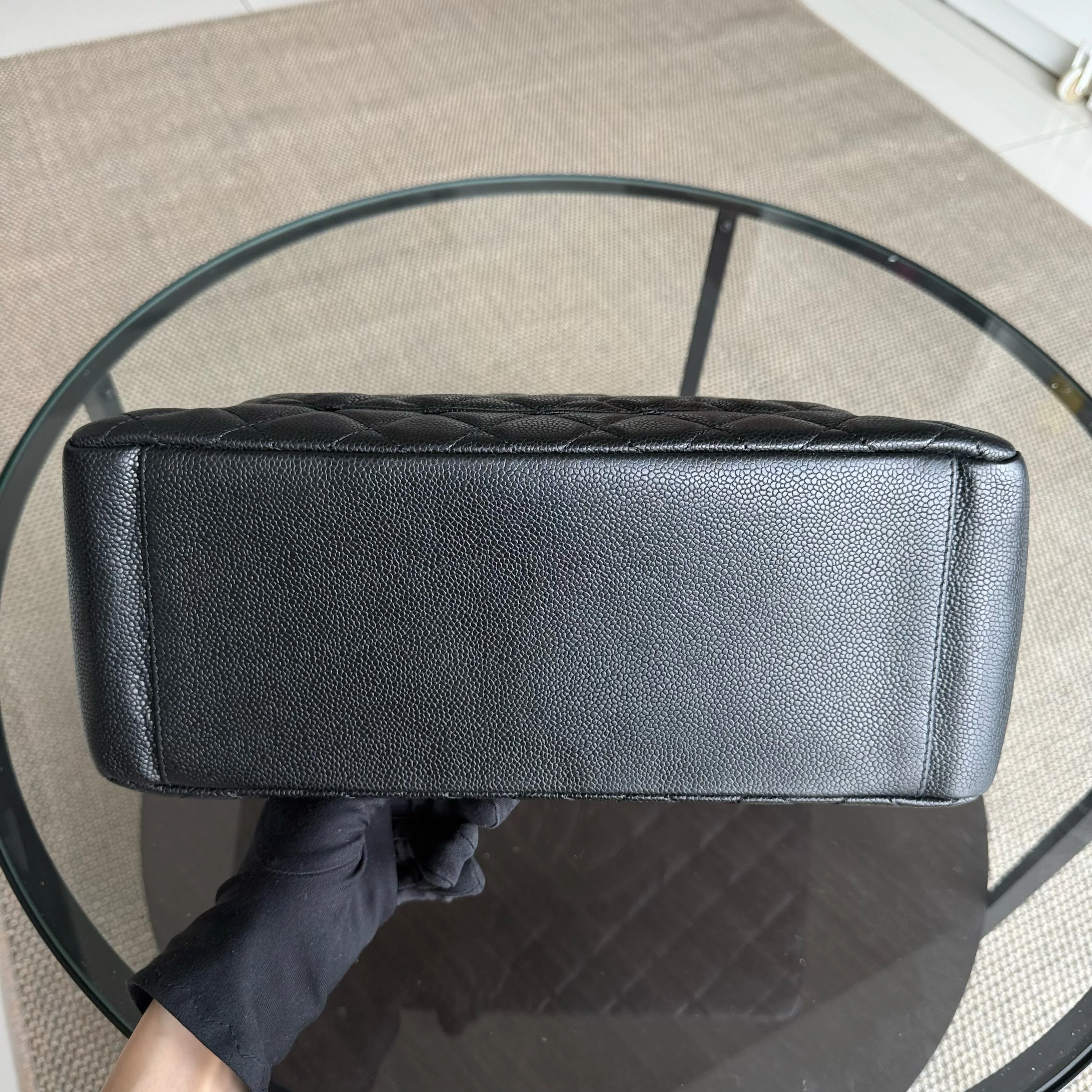 Chanel GST Grand Shopping Tote - Caviar Quilted Black Gold Hardware Series 12