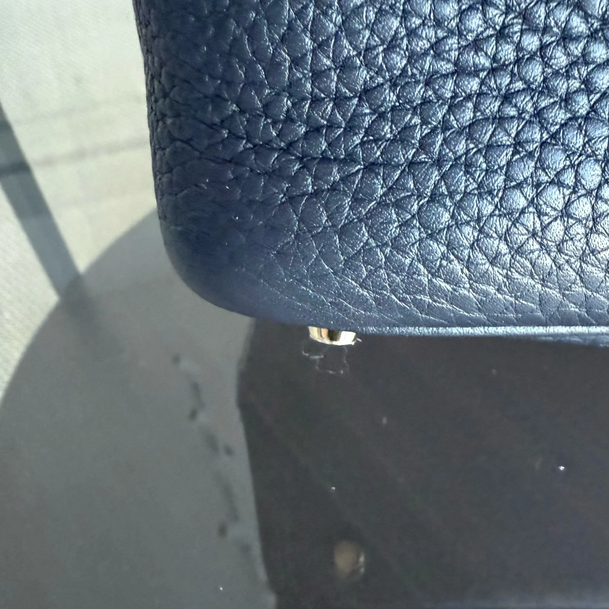 Hermes Picotin 18 - TC Clemence Leather Midnight Blue Gold Hardware Stamp X