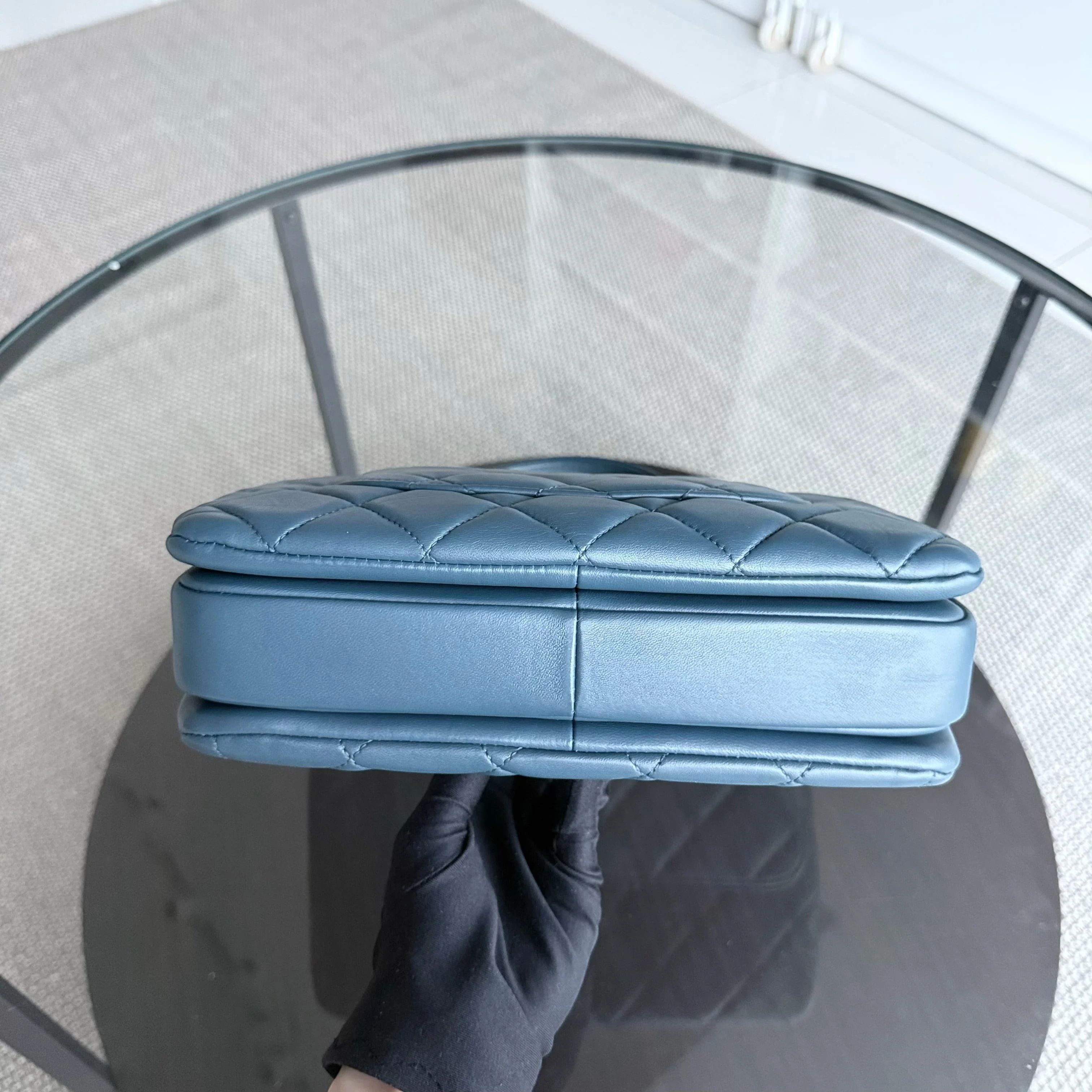 Chanel Trendy CC Small - Quilted Lambskin Blue Gold Hardware Series 23