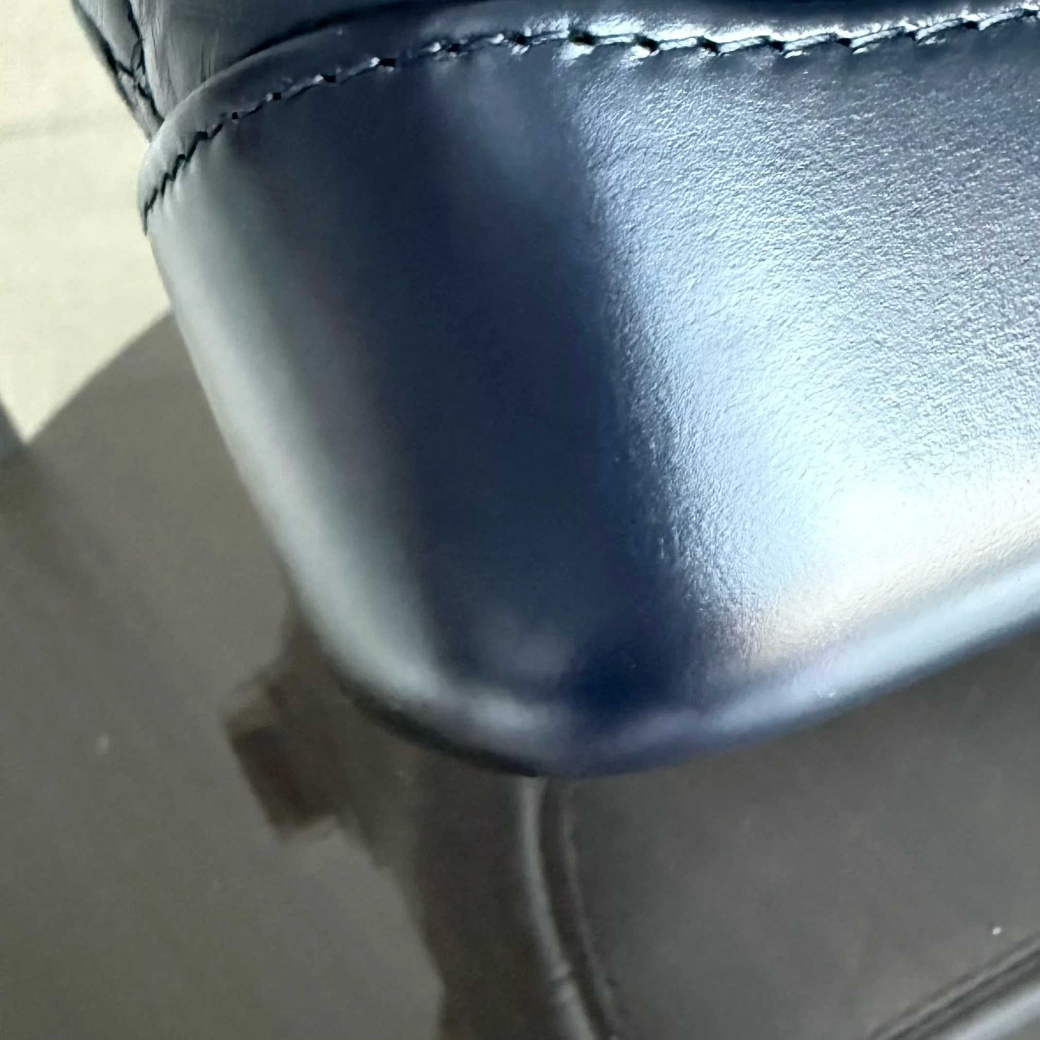 Chanel Gabrielle Small - Quilted Calfskin Dark Navy Blue Two-tone Gold Hardware Series 26