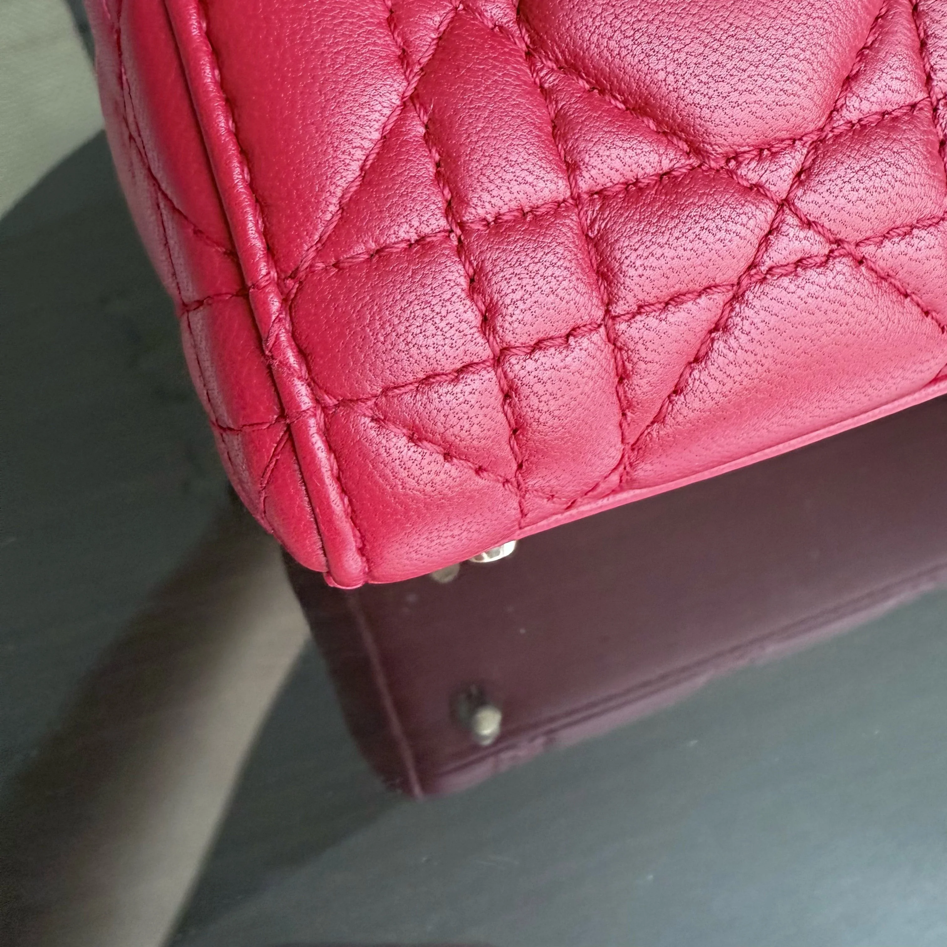 Dior Lady Mini - Cannage Lambskin Red Gold Hardware Adjustable Strap