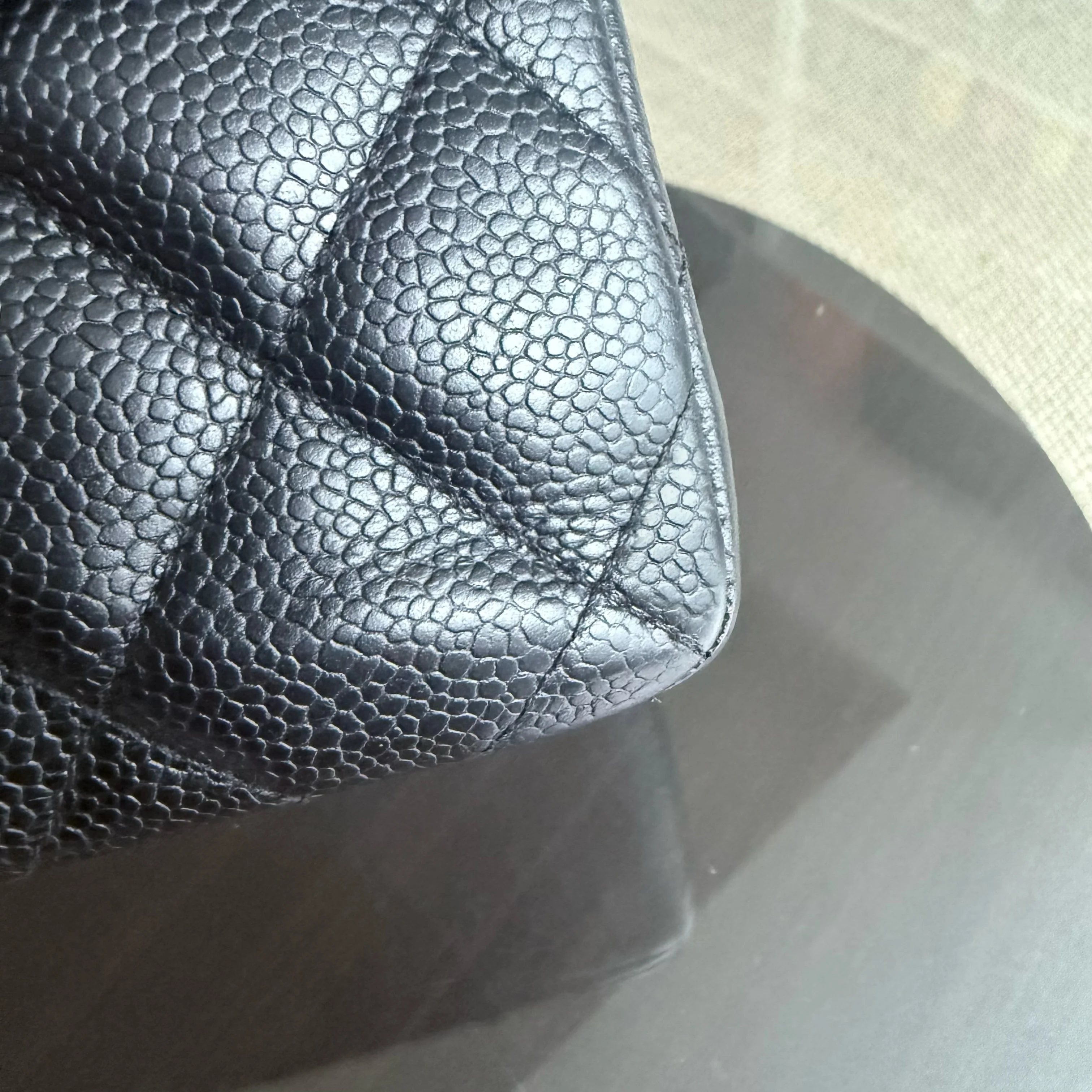 Chanel Classic Flap Jumbo - Caviar 30CM Single Flap Quilted Black 24K Gold Hardware Series 12