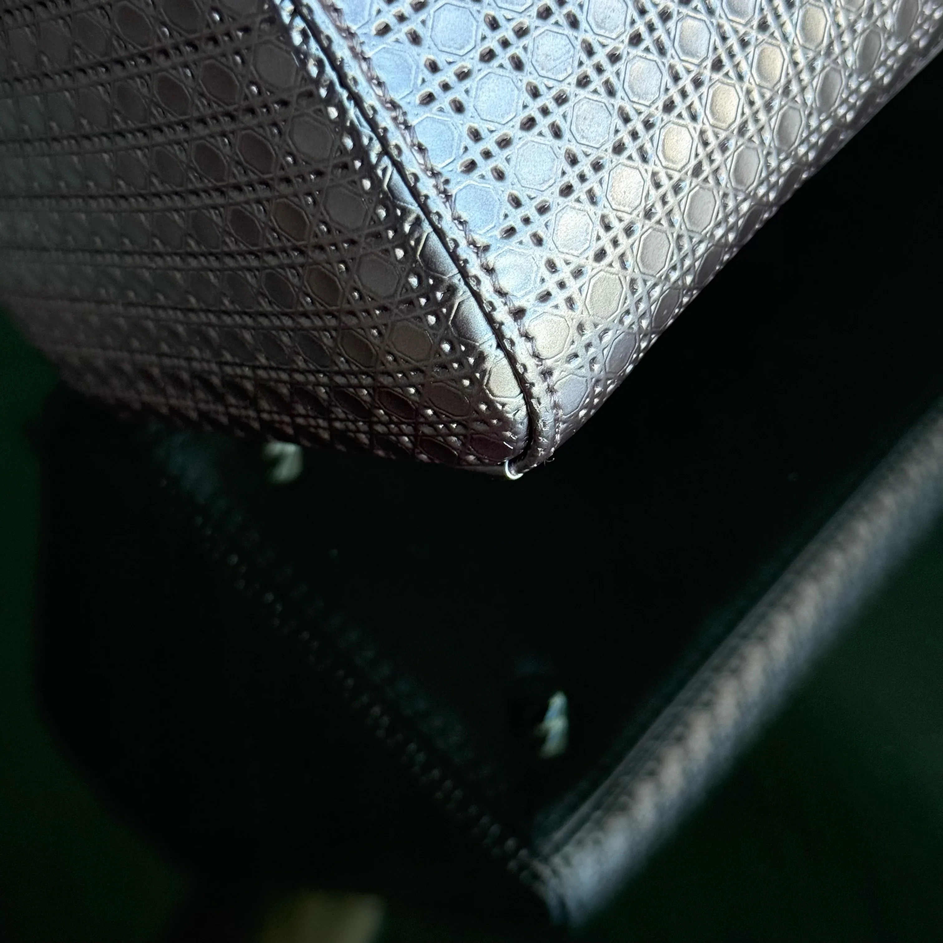 Dior Lady Medium - Micro-Cannage Metallic Pink Silver Hardware