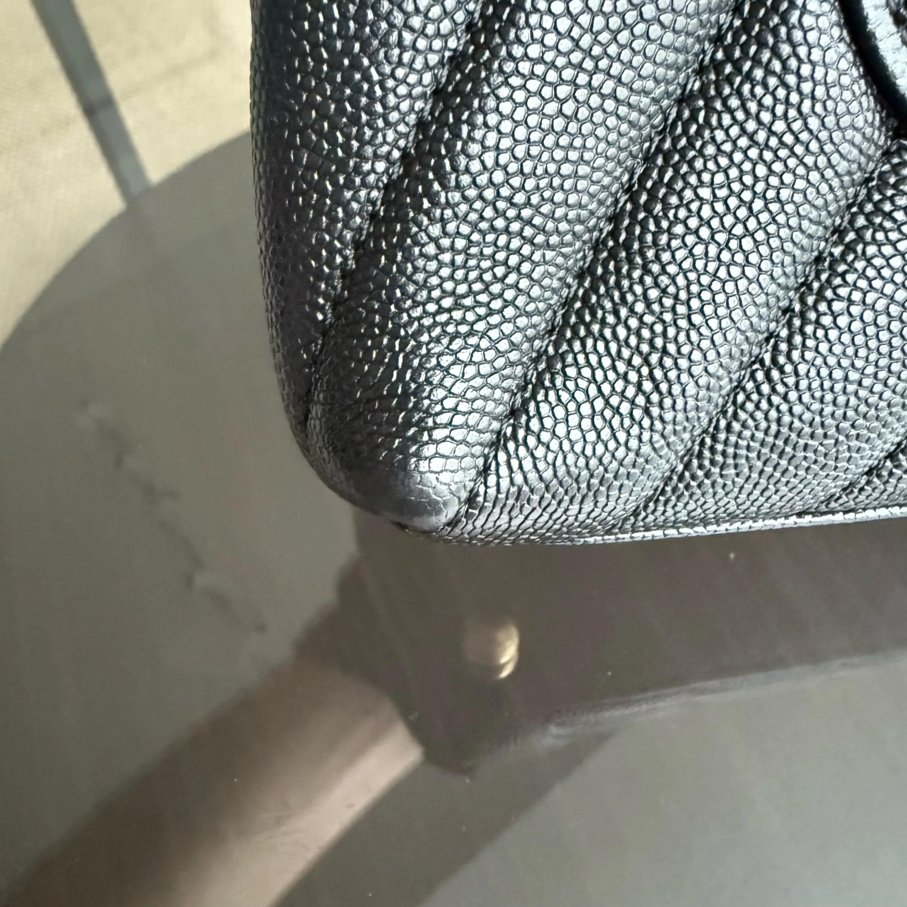 Chanel Coco Handle Small - Caviar Chevron Grained Calfskin Black Gold Hardware Series 26