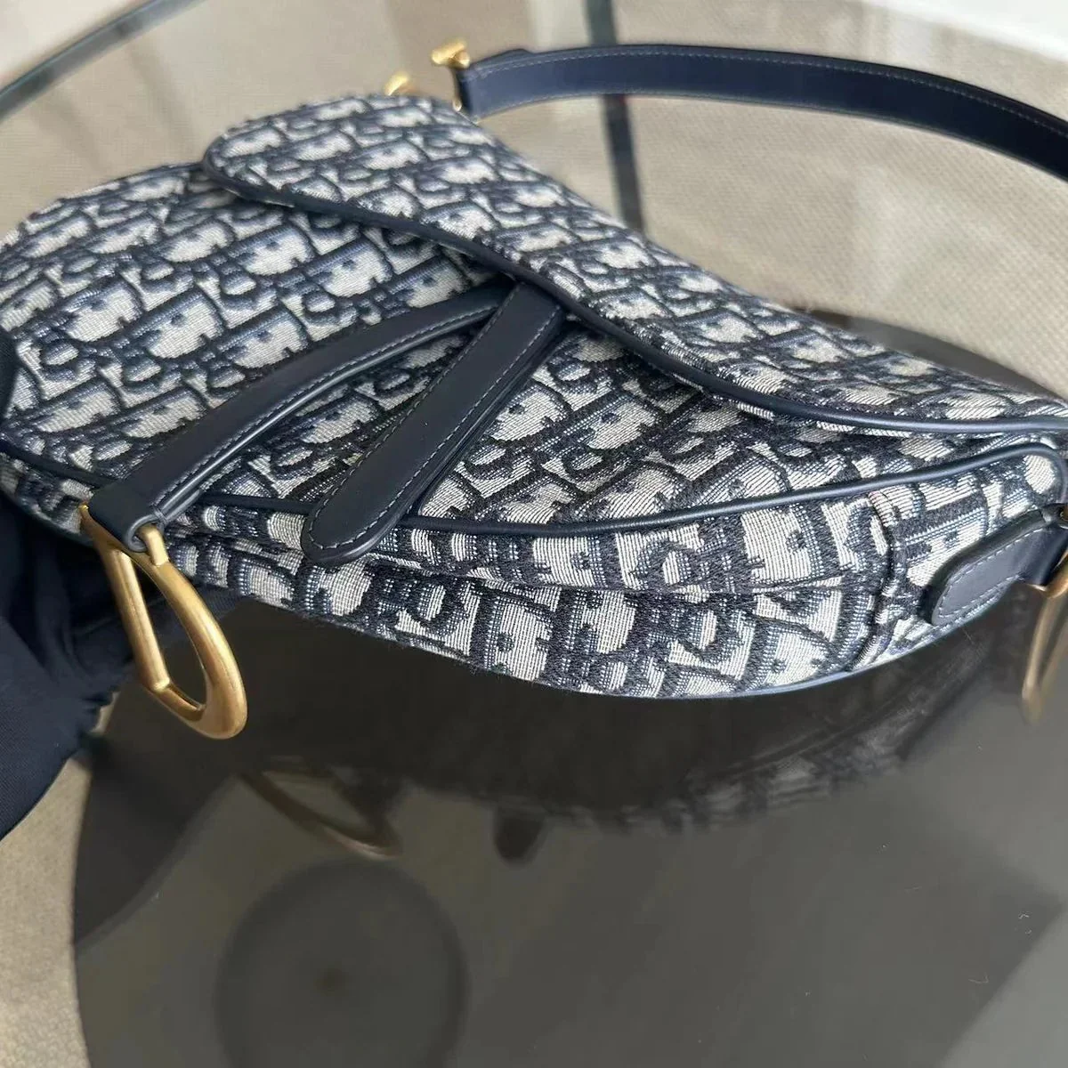 Dior Saddle Medium - Oblique Canvas Gold Hardware