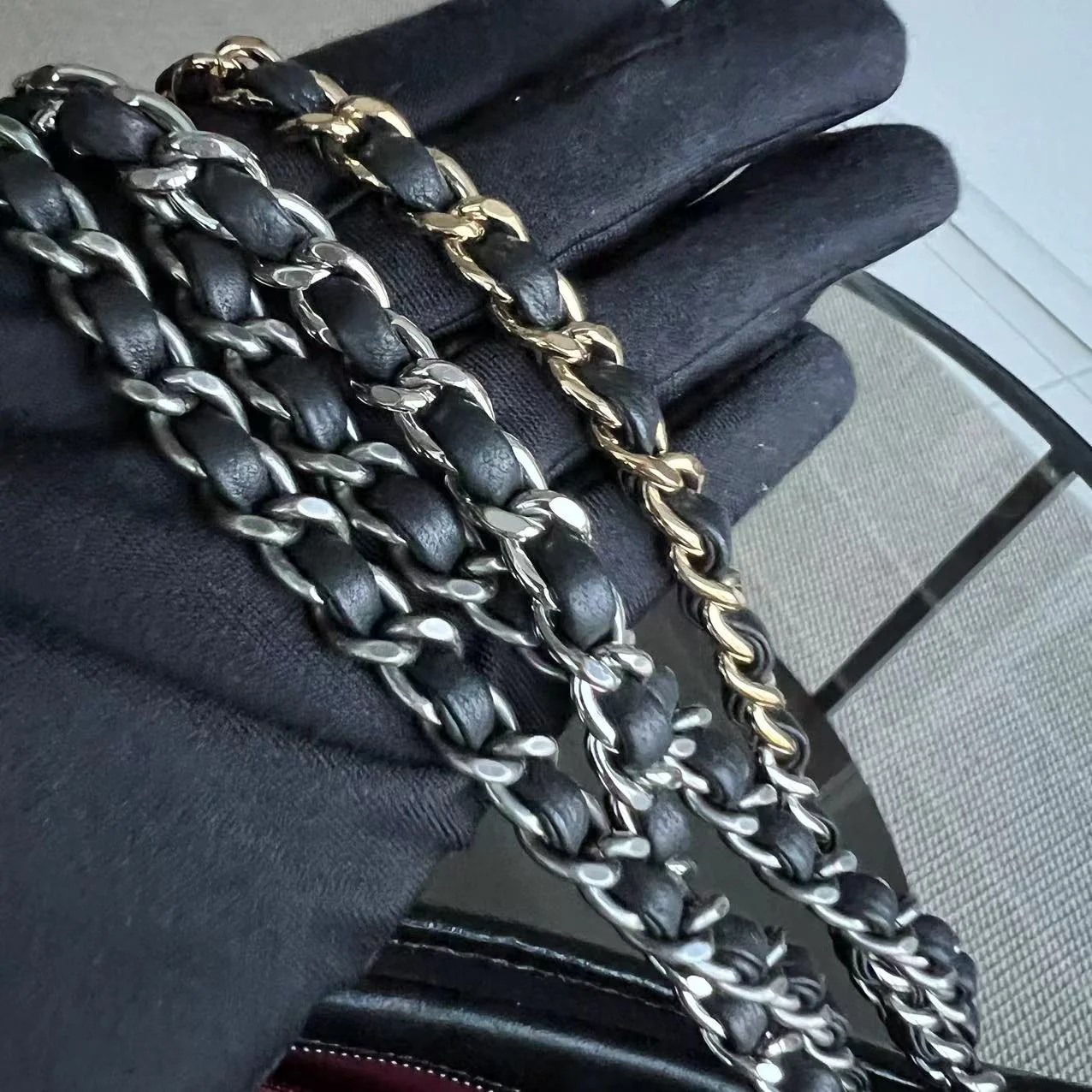 Gabrielle Large Quilted Calfskin Black Two-tone Golden Hardware Series 26