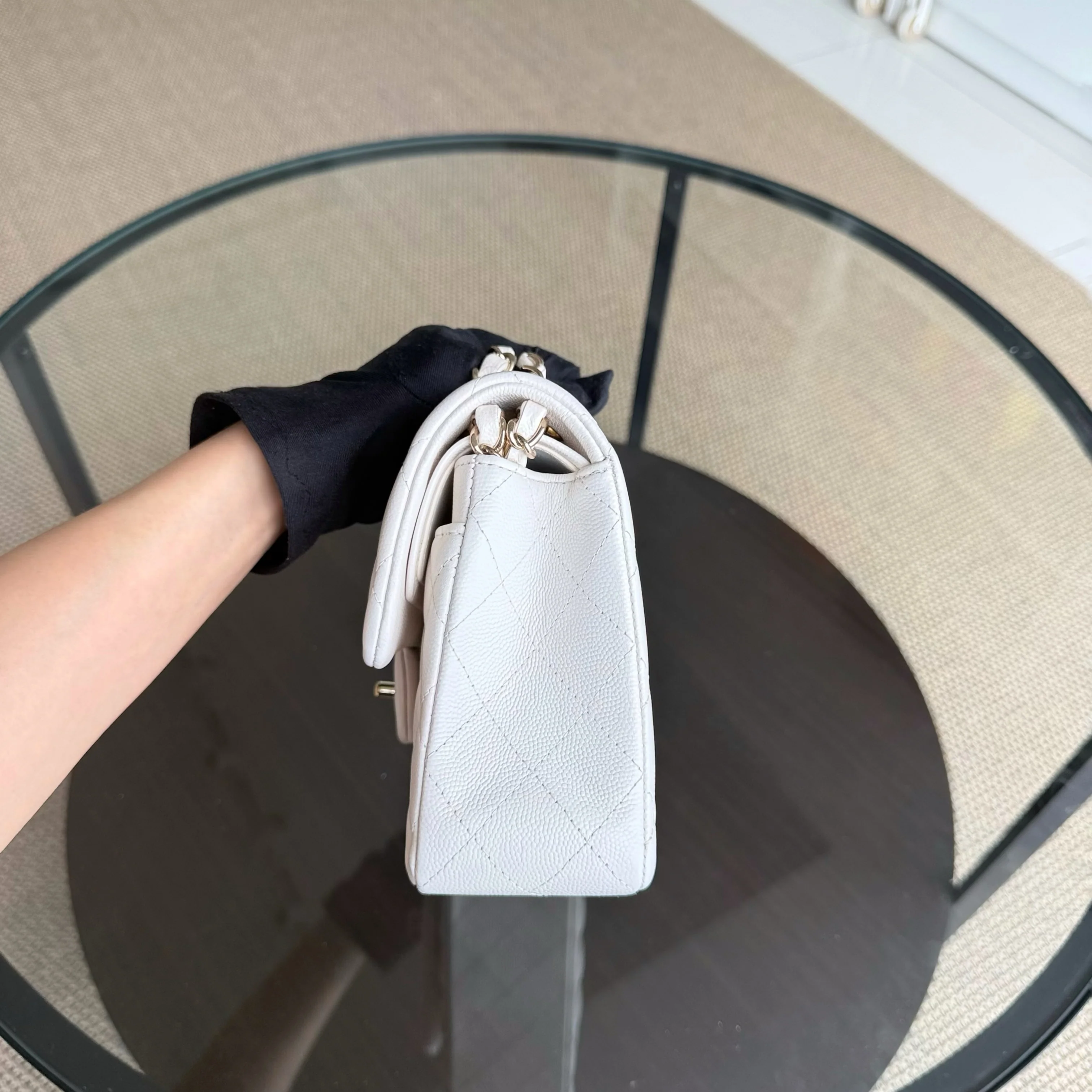 Chanel Classic Flap Small - 23CM Quilted Caviar Gold Hardware Series 31