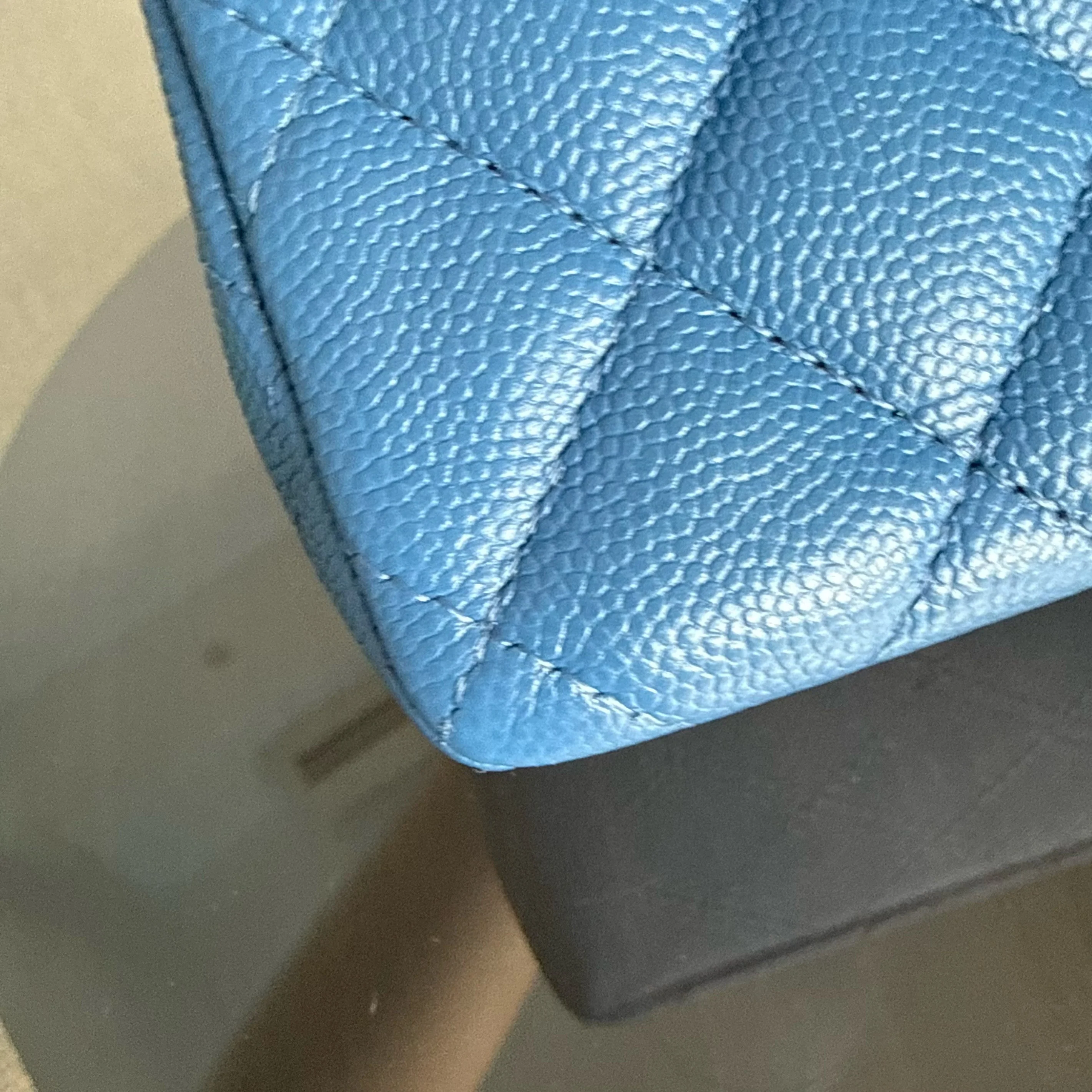 Chanel Classic Flap Small - Caviar 23CM Quilted Ocean Blue Gold Hardware Series 30