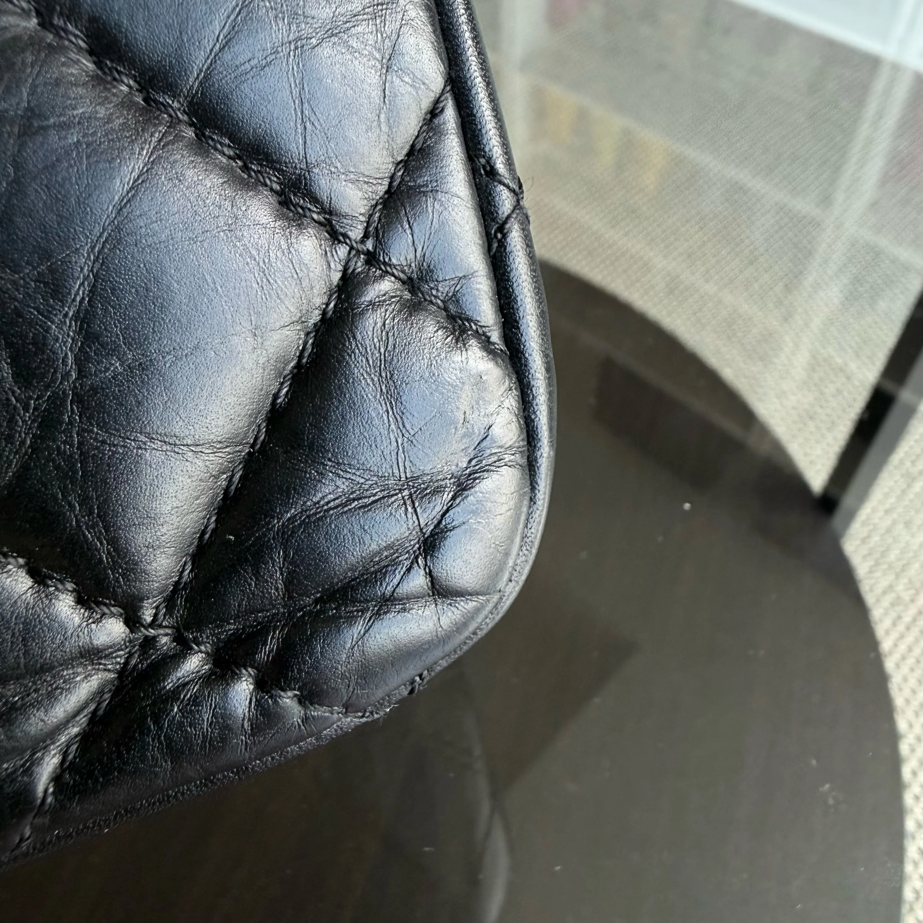 Chanel 2.55 Reissue 227 - Quilted Aged Calfskin Black Gold Hardware Series 18