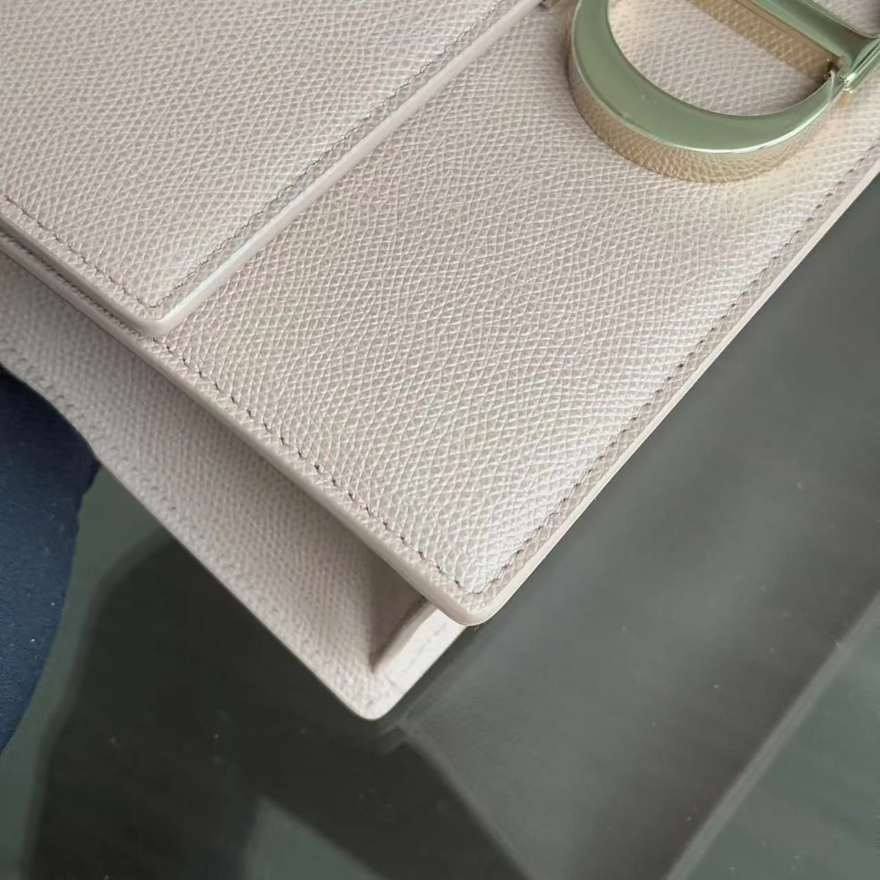 Dior 30 Montaigne Chain Bag - Caviar Grained Calfskin Nude Pink Gold Hardware