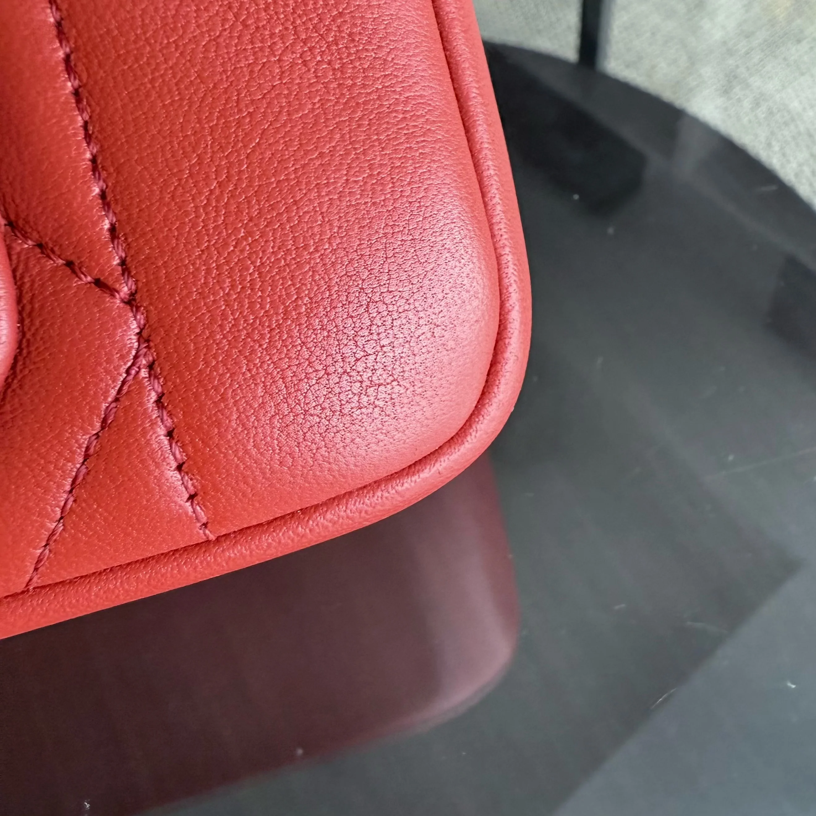 Chanel Diana Reissue Small - 22CM Quilted Lambskin Red Gold Hardware Series 20