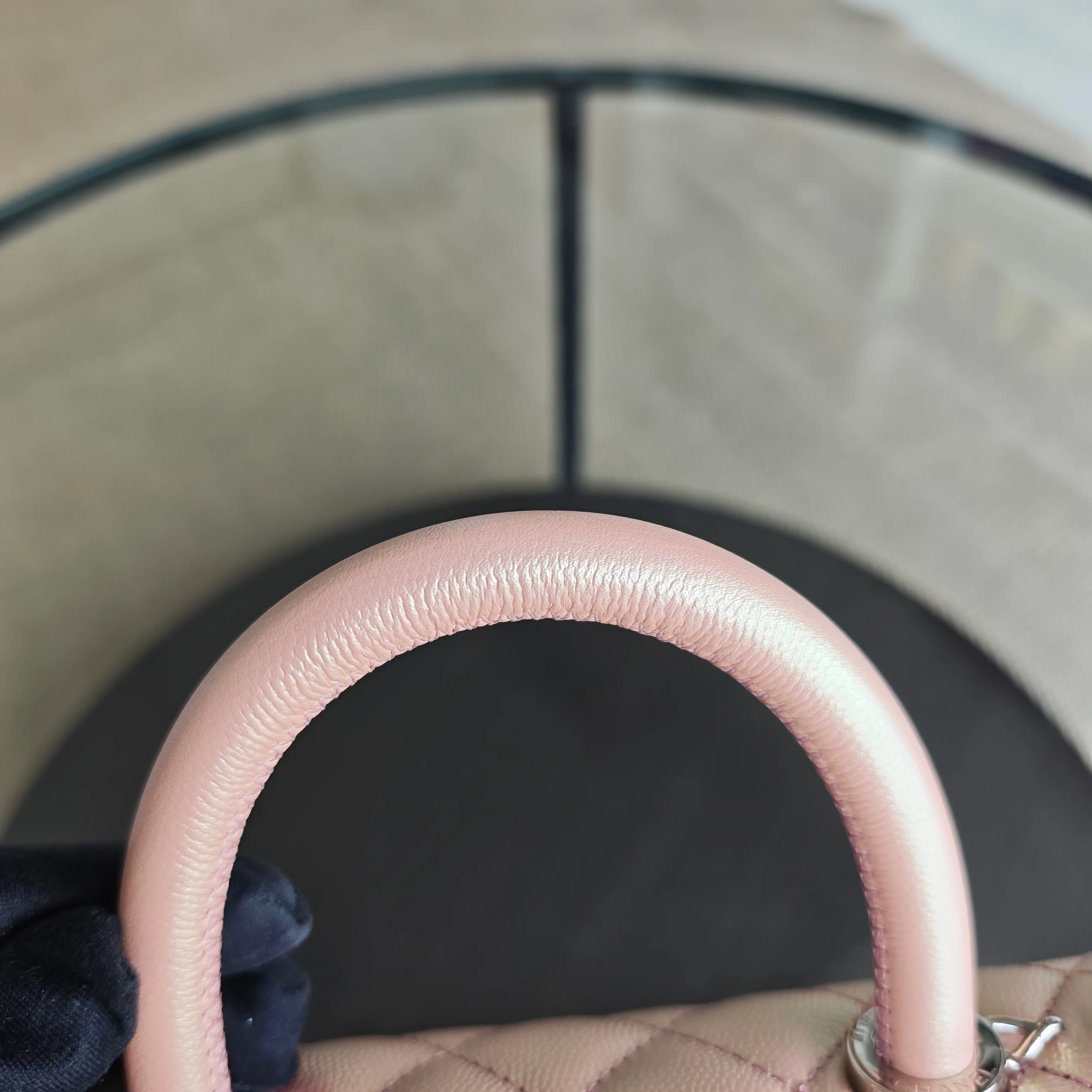 Chanel Coco Handle Small - Caviar Quilted Irridescent Pink Gold Hardware Microchip