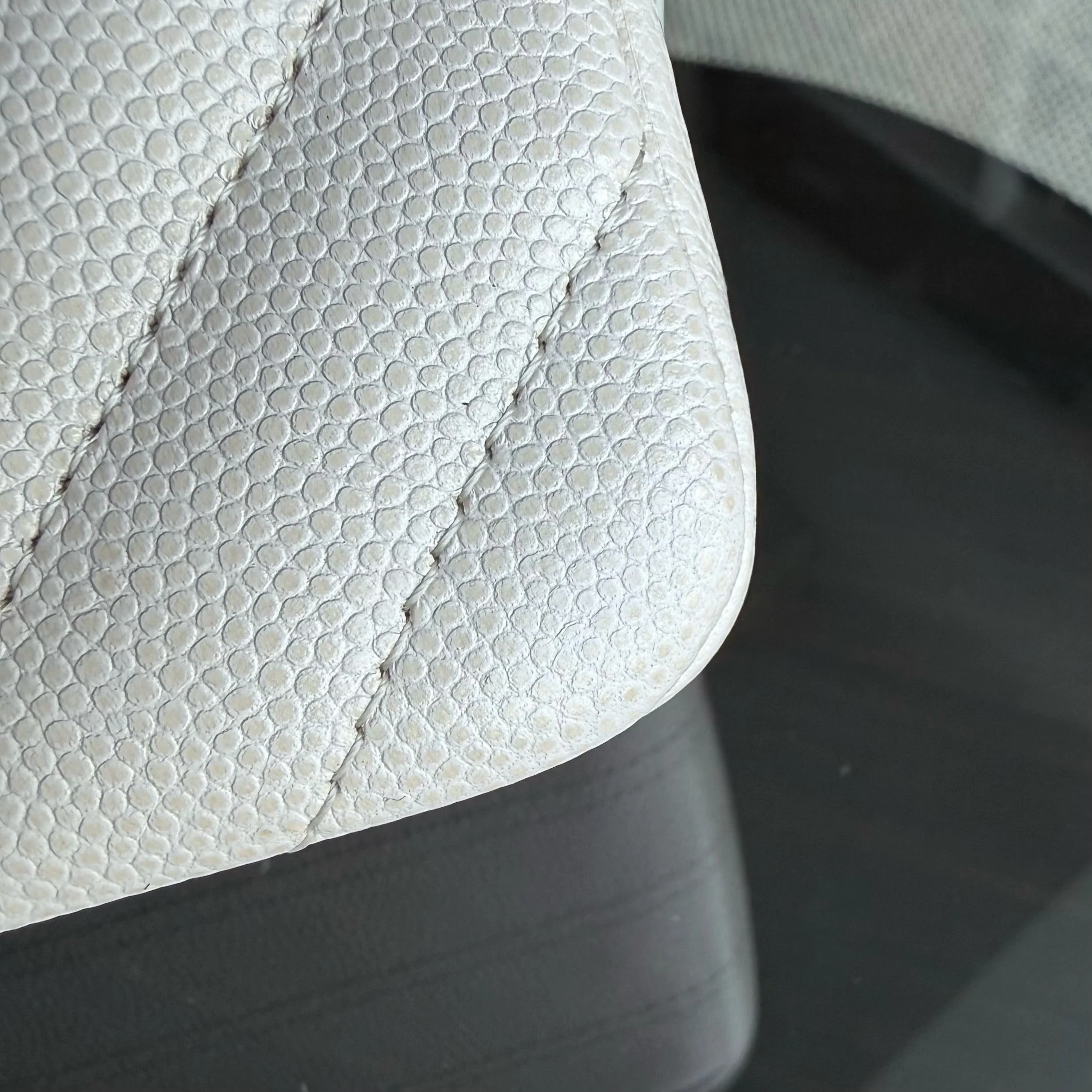 Chanel Classic Flap Small - Caviar 23CM Chevron Cream White Gold Hardware Series 26