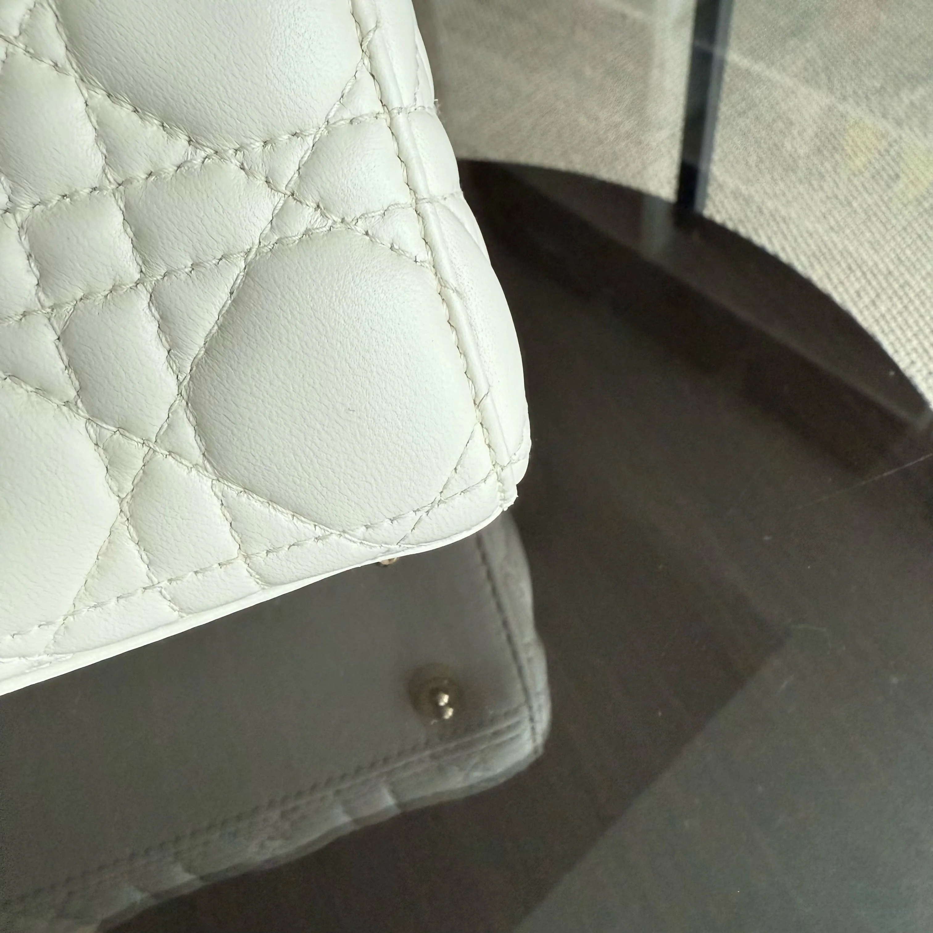 Dior MyABC Lady Small - Cannage Lambskin White Gold Hardware