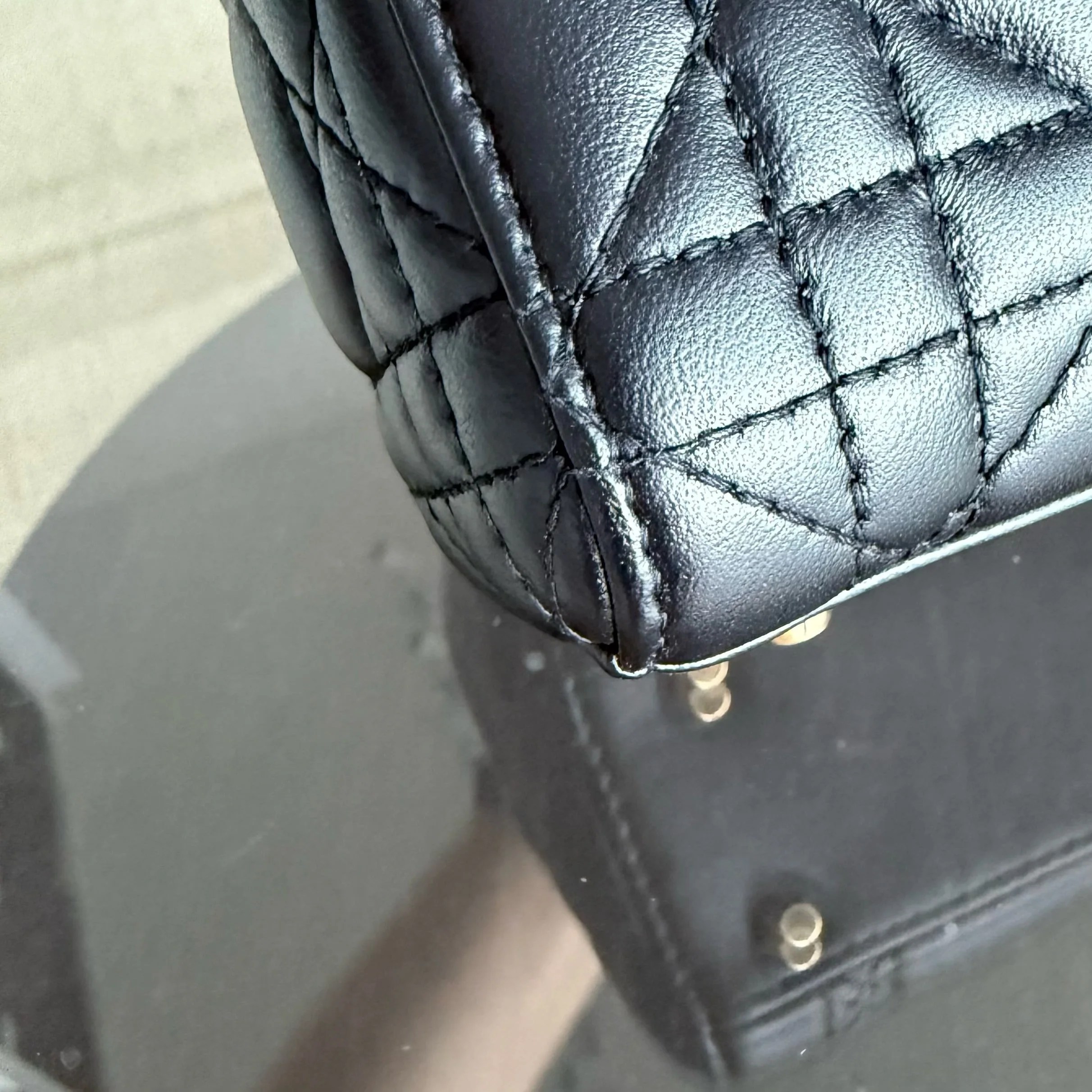 Dior Lady Mini - Cannage Lambskin Black Gold Hardware Adjustable Strap