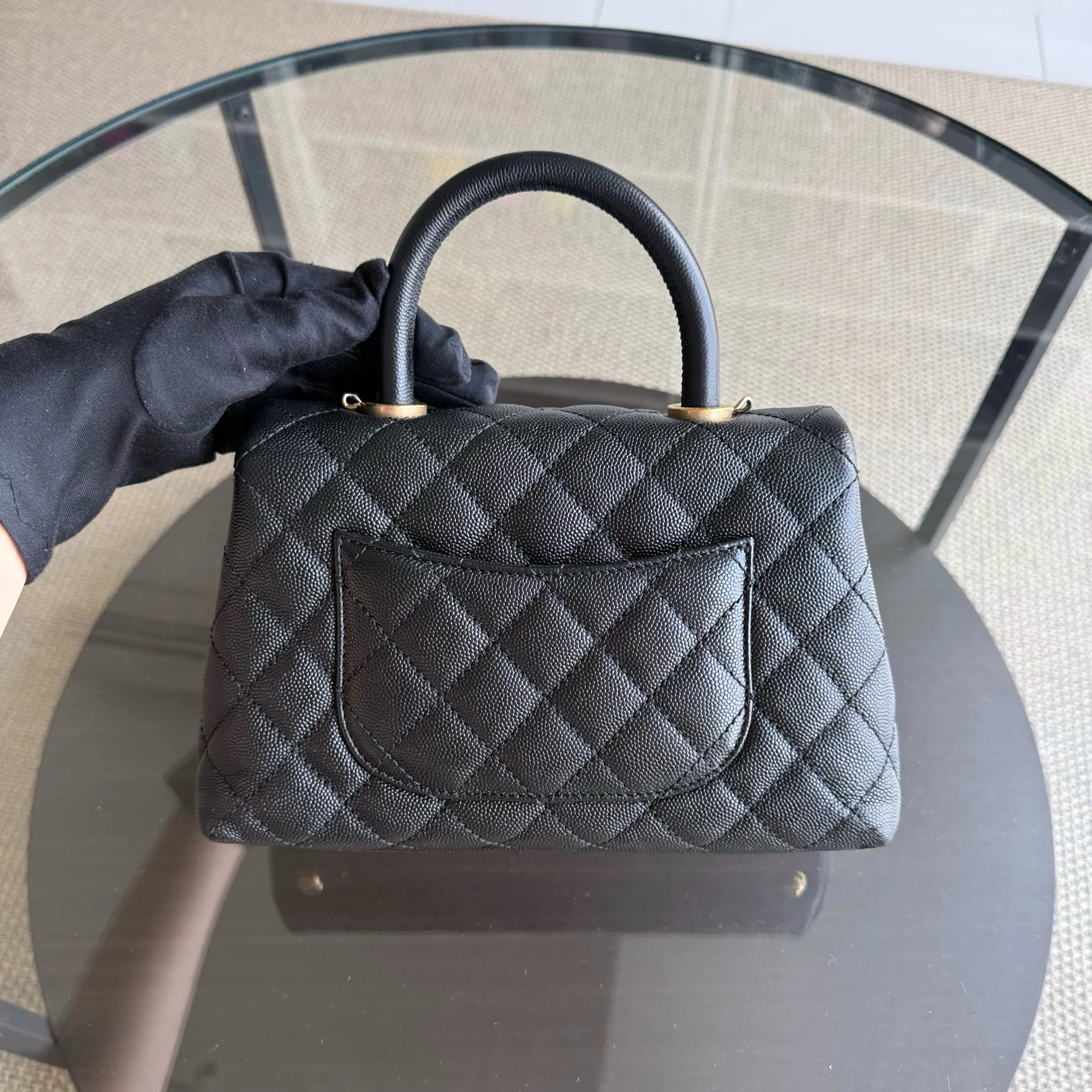 Chanel Coco Handle Small - Caviar Quilted Black Gold Hardware Series 24