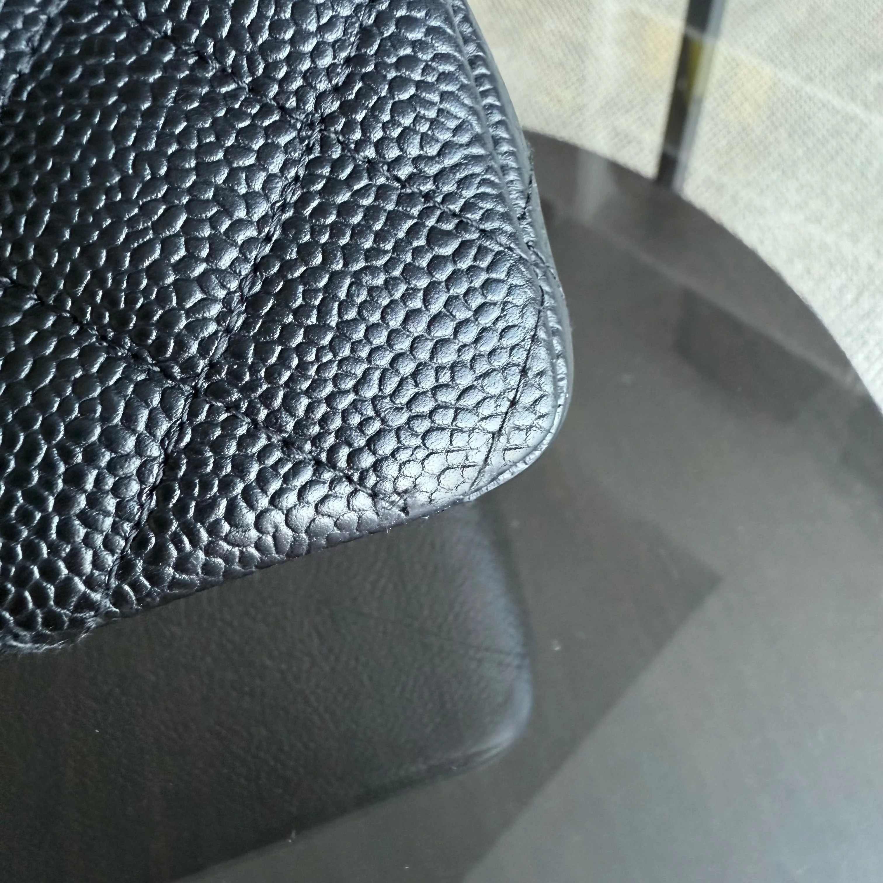 Chanel Classic Flap Medium - Caviar 25CM Quilted Black Silver Hardware Series 15