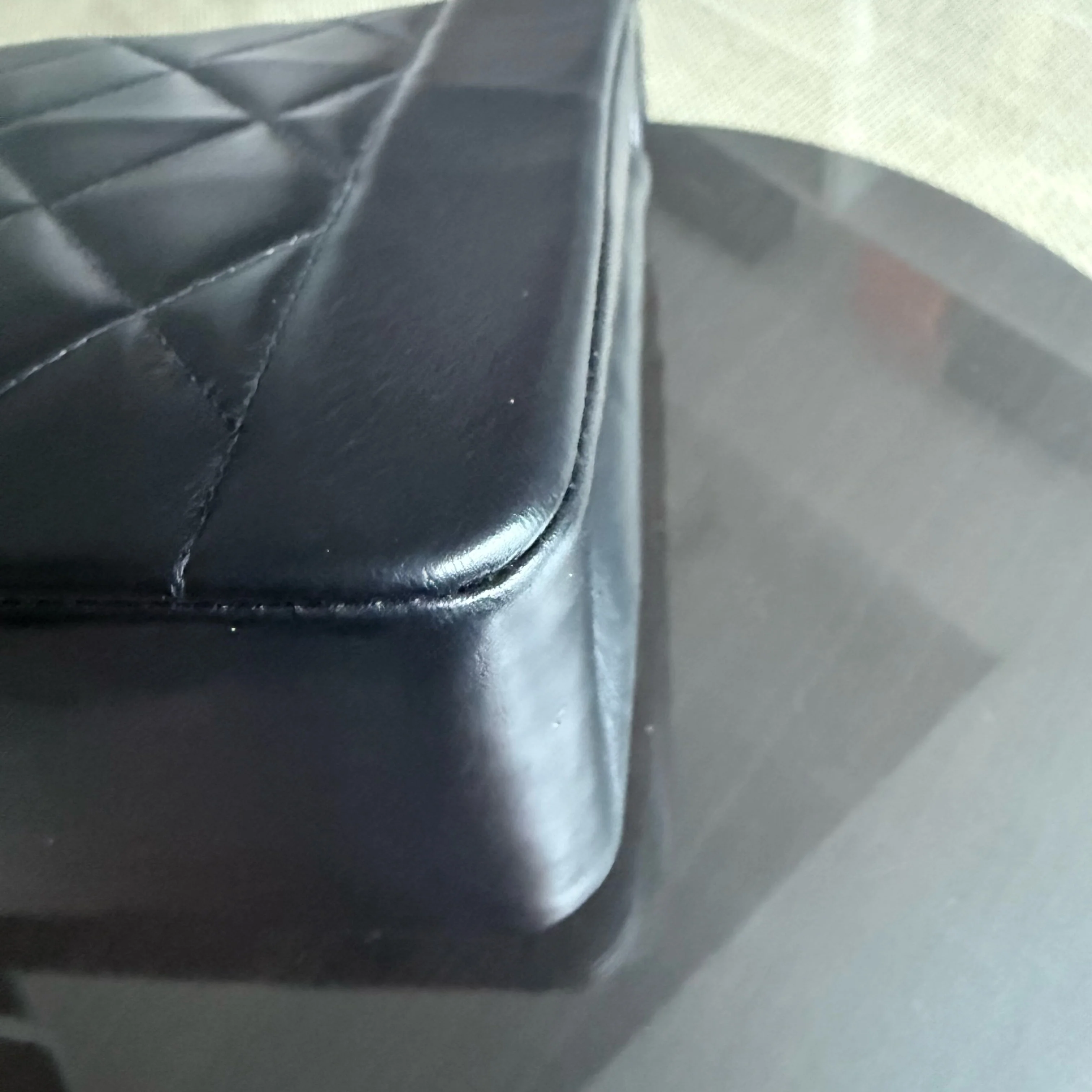 Chanel Diana Medium Vintage - Quilted Lambskin Black Gold Hardware Series 2