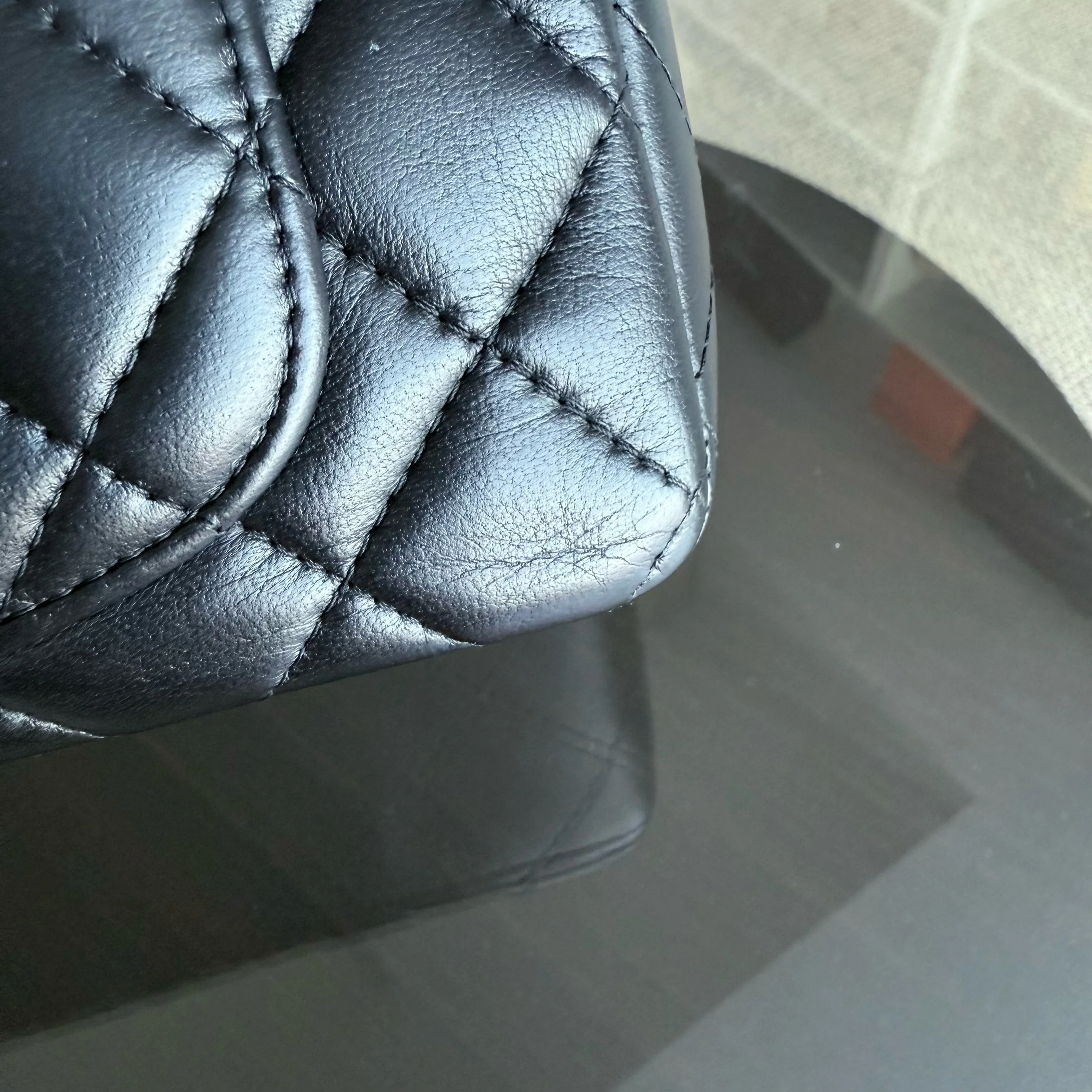 Chanel Classic Flap Mini Rectangle - Quilted Lambskin Black Gold Hardware Series 23