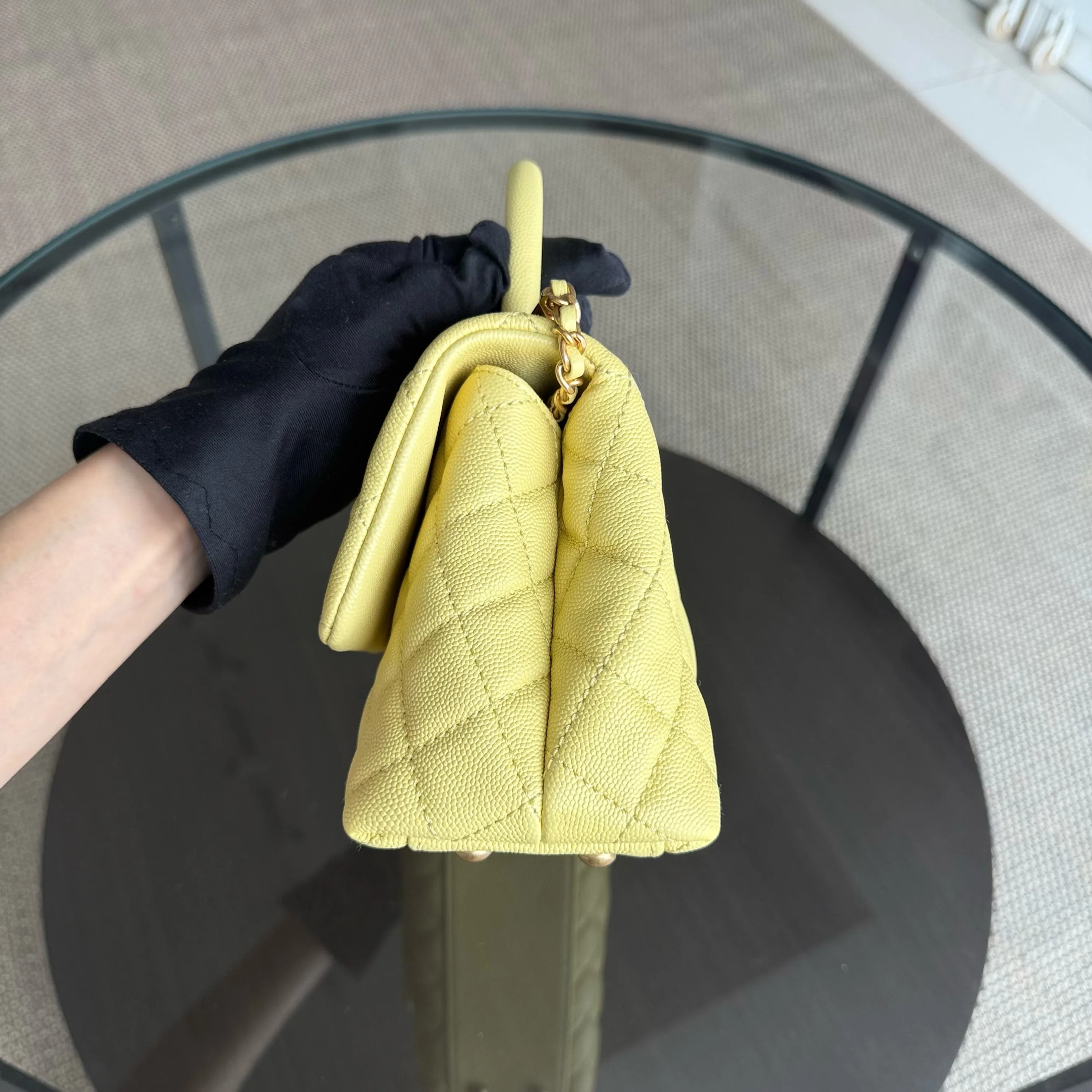 Chanel Coco Handle Small - Caviar Quilted Yellow Gold Hardware Series 24