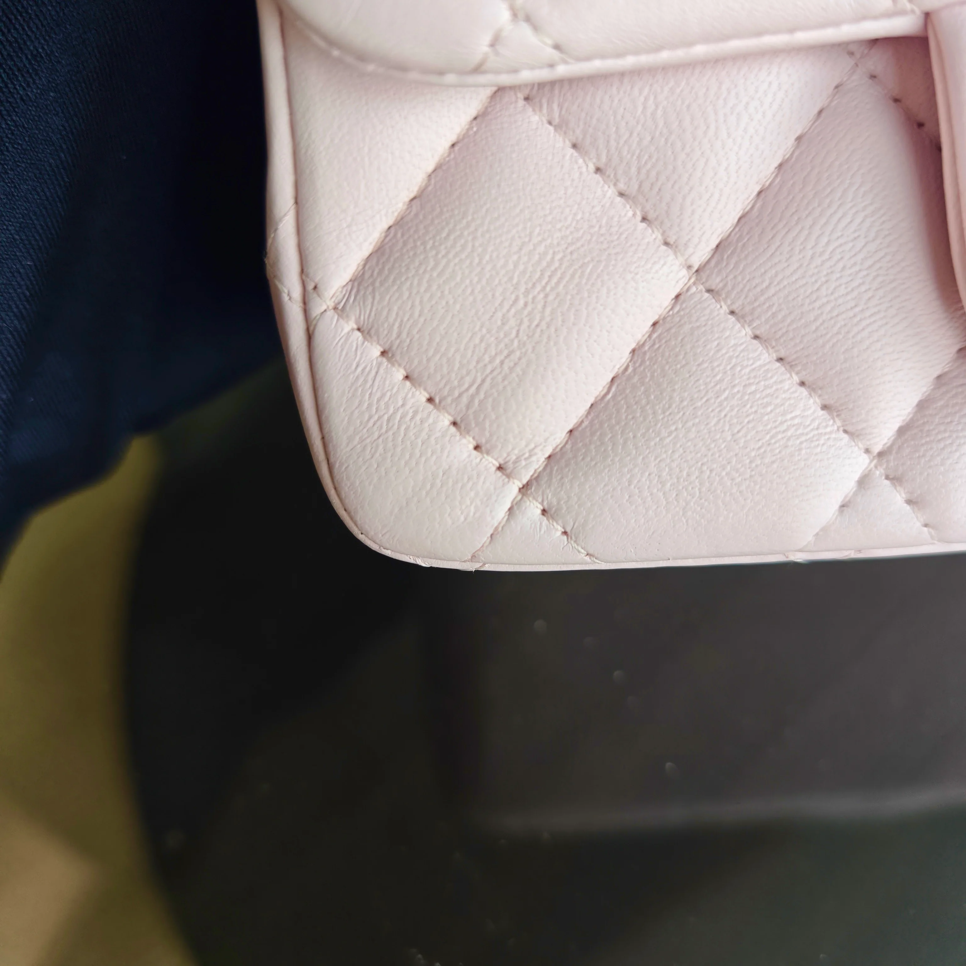 Chanel Classic Flap Mini Square - 17CM Quilted Lambskin Light Pink Gold Hardware Series 23