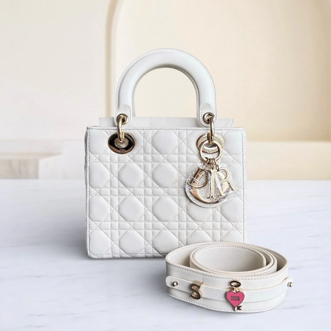 Dior MyABC Lady Small - Cannage Lambskin White Gold Hardware