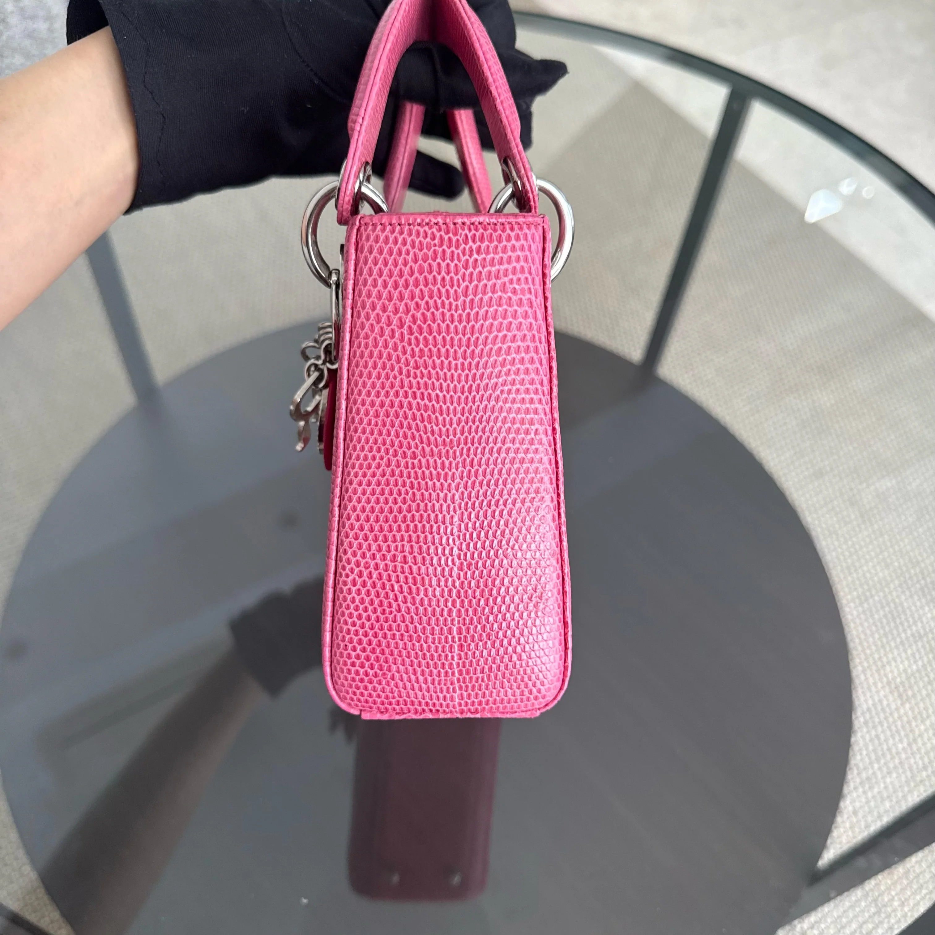 Dior Lady Mini - Exotic Lizard Limited Edition Swarovski Crystal Silver Hardware