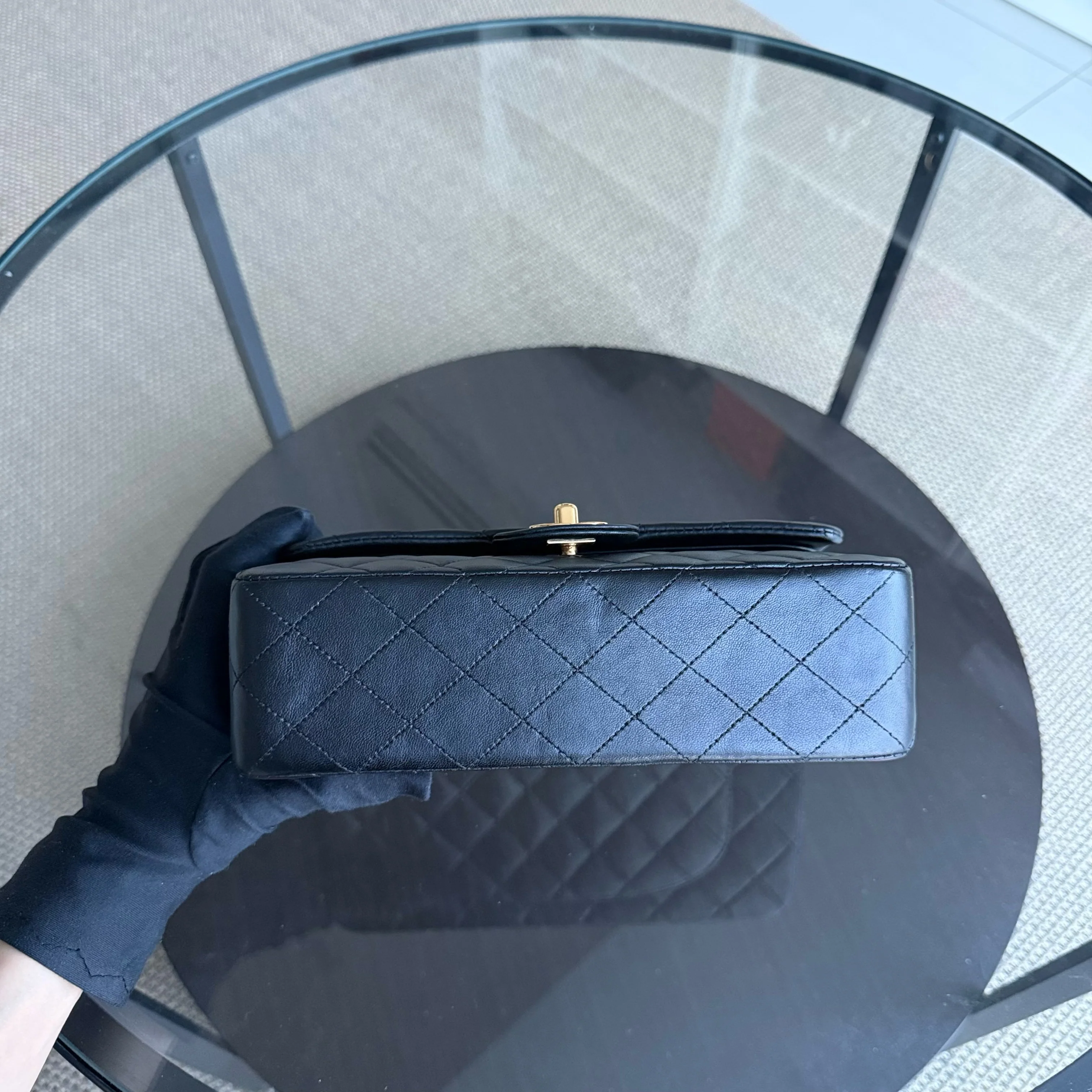 Chanel Classic Flap Small - Quilted Lambskin 23CM Black Gold Hardware Series 13