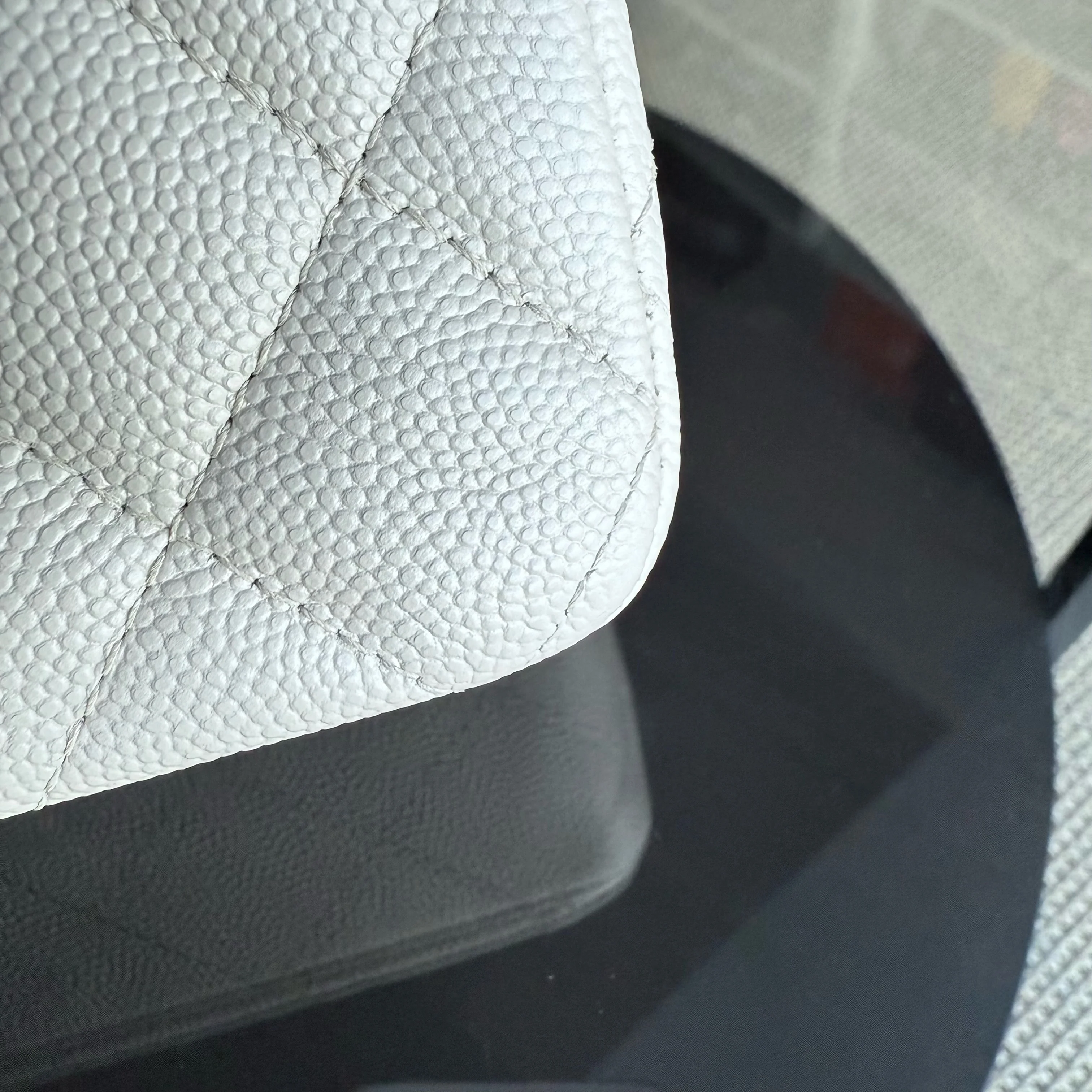 Chanel Classic Flap Medium - Caviar Quilted Grained Calfskin White Gold Hardware Series 23