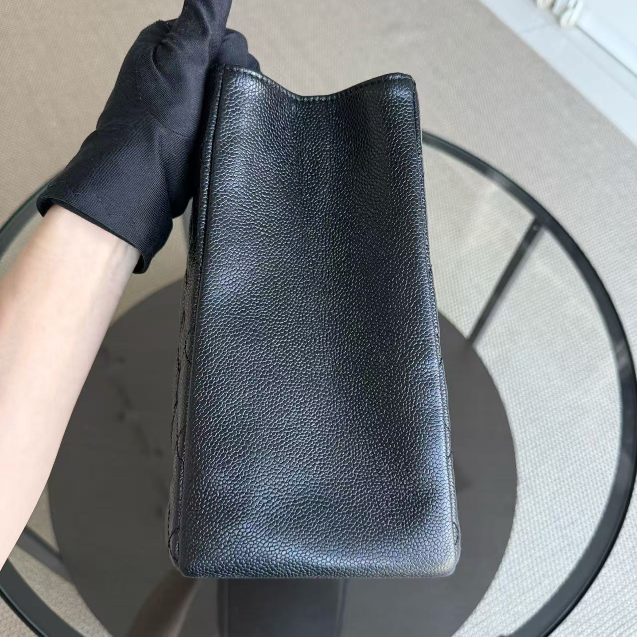 Chanel GST Grand Shopping Tote - Caviar Quilted Black Gold Hardware