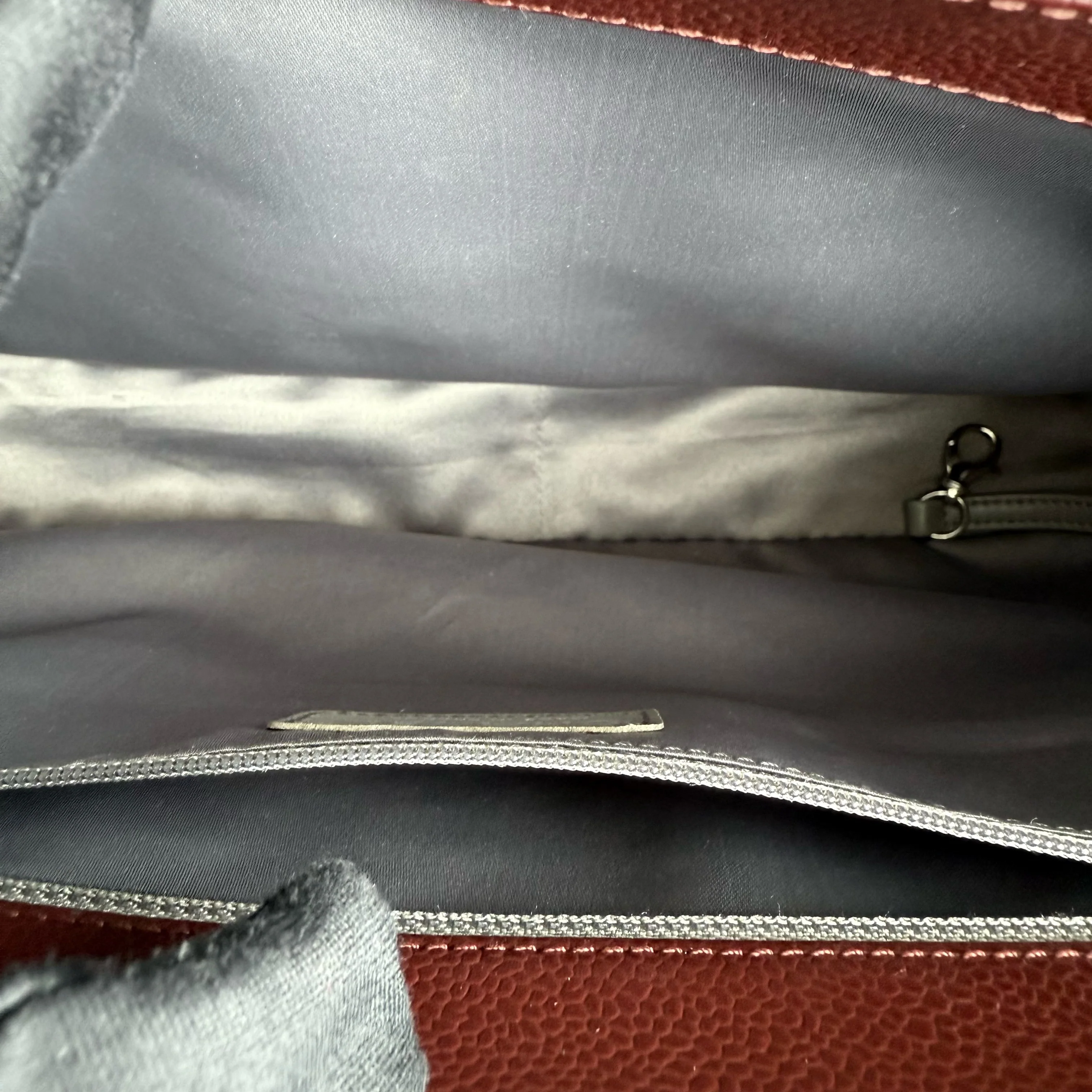 Chanel GST Grand Shopping Tote - Burgundy Caviar Quilted Silver Hardware Series 18