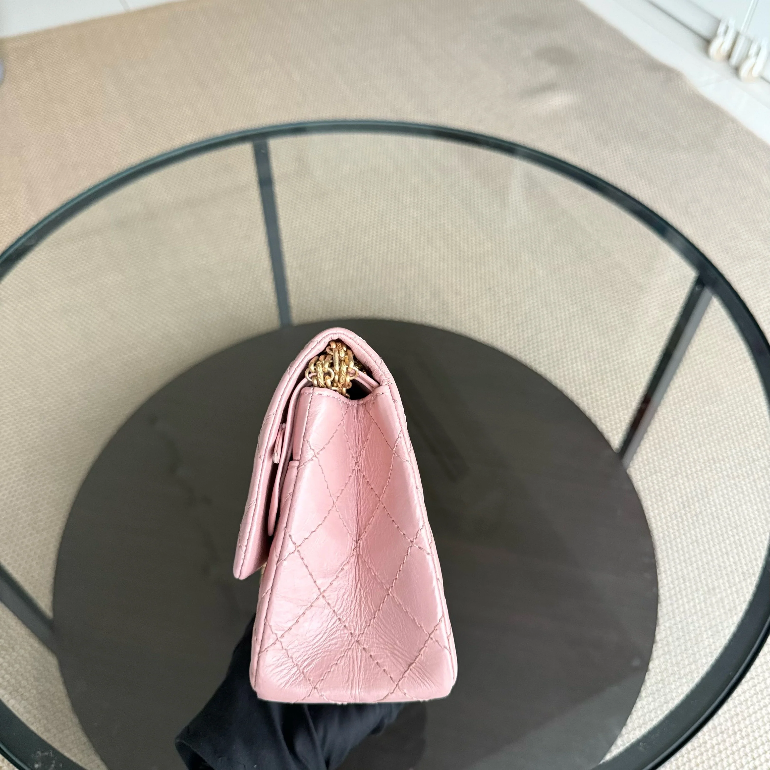 Chanel 2.55 Reissue 225 Small - Sakura Pink Quilted Aged Calfskin Ruthenium Gold Hardware Series 27