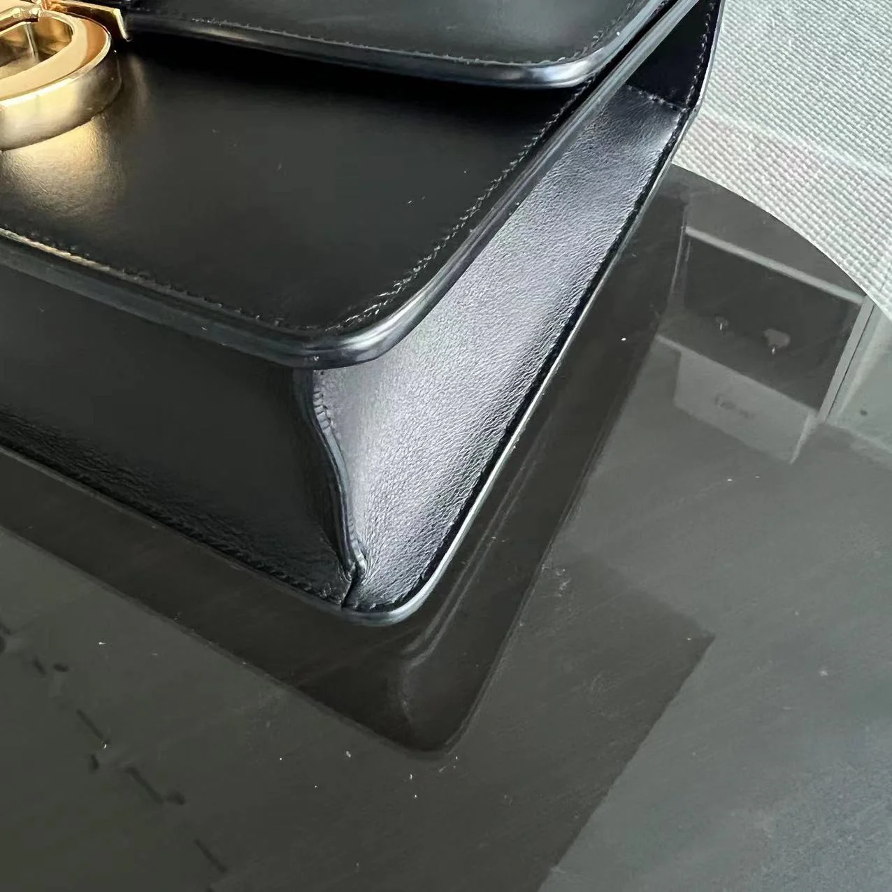 Dior 30 Montaigne - Smooth Calfskin Black Golden Hardware with Strap