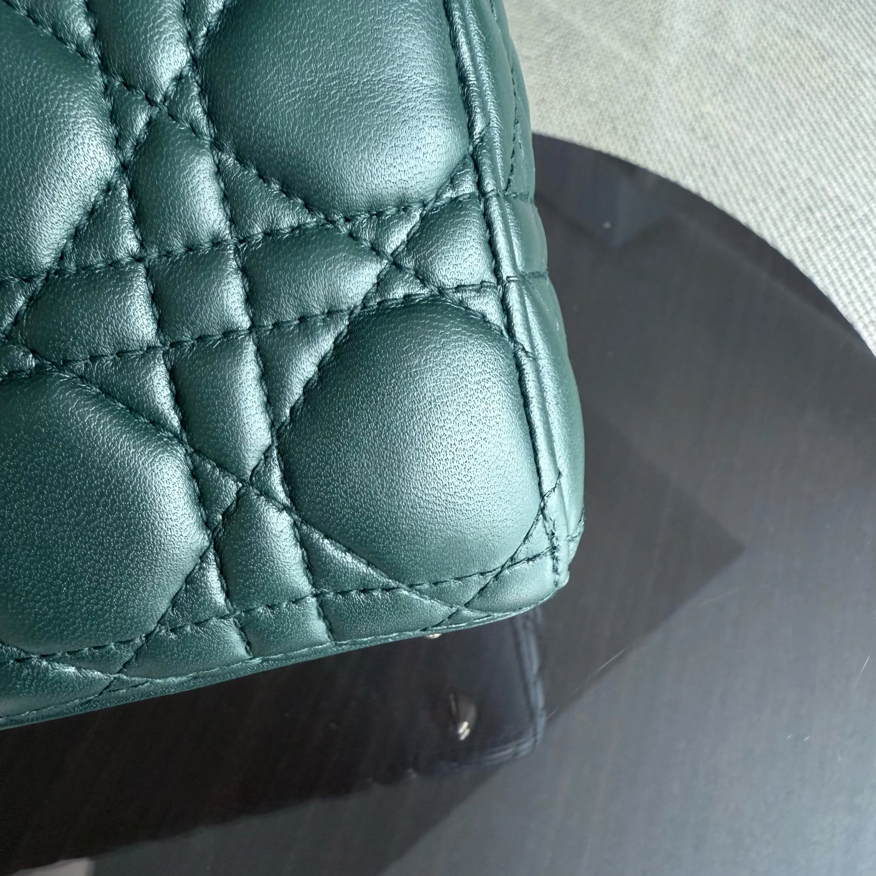 Dior Lady Small ABC - Cannage Lambskin Dark Green Gold Hardware MyABC