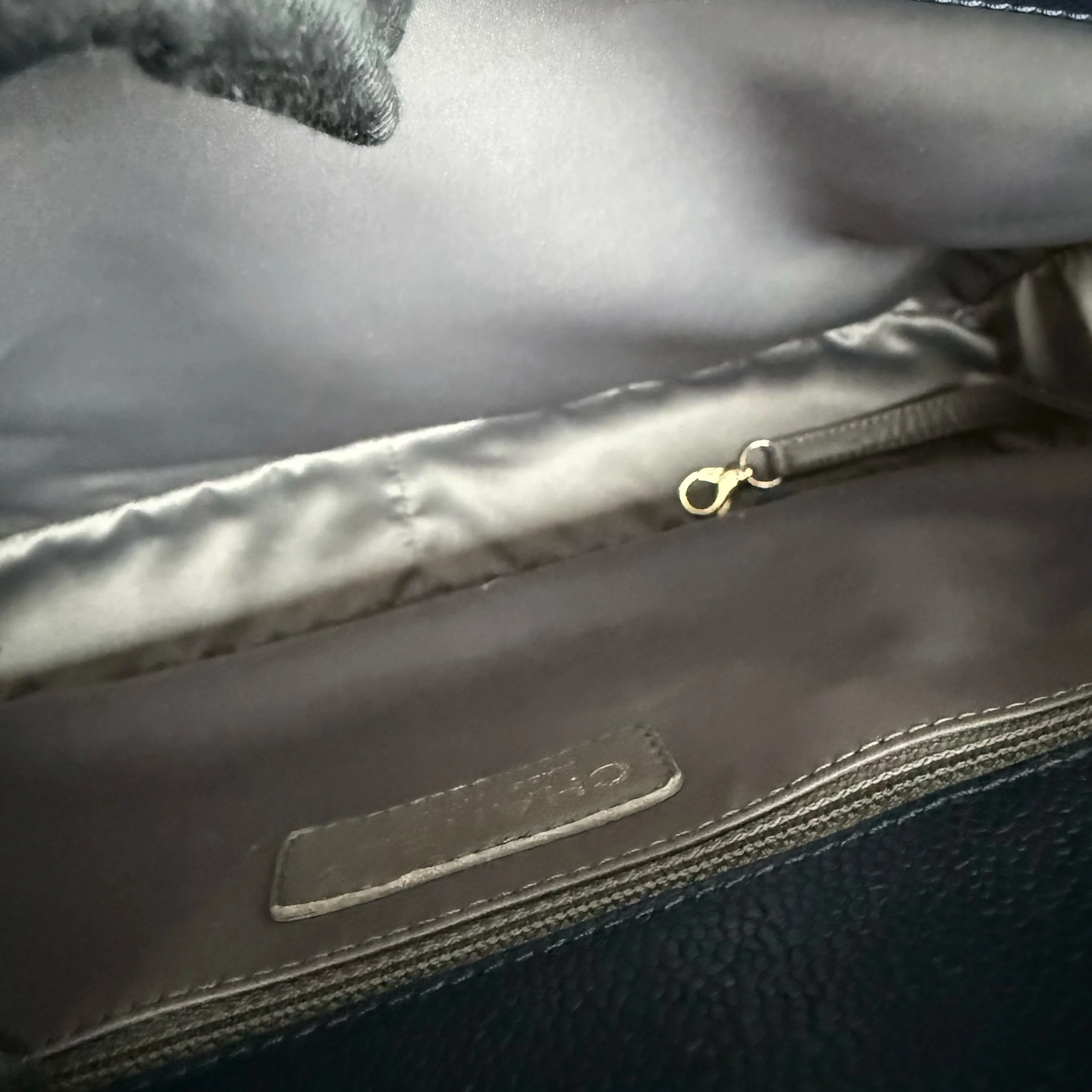 Chanel GST Grand Shopping Tote - Caviar Quilted Dark Blue Gold Hardware Series 19