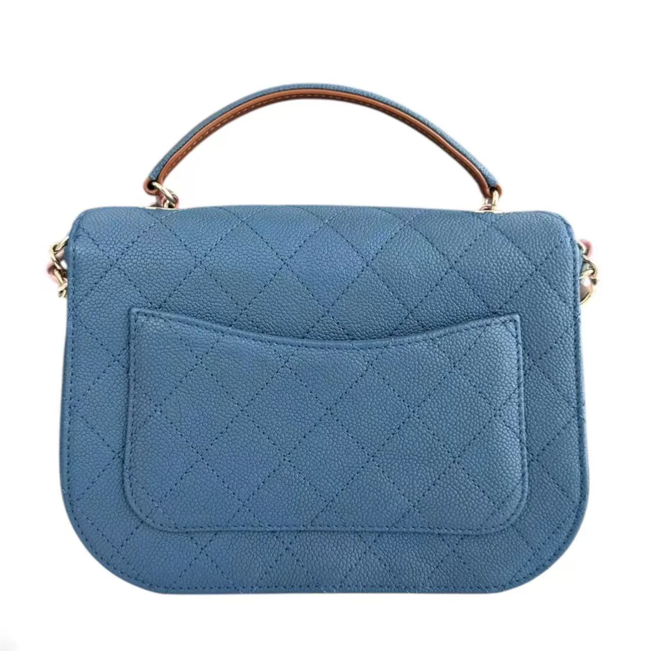 Chanel Coco Curve Cuba - Caviar Medium Quilted Dark Blue Gold Hardware Series 23