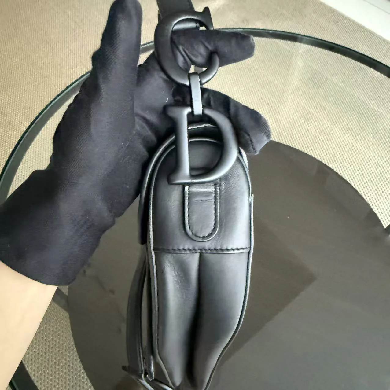 Dior Saddle Medium - All Black Calfskin Shoulder Bag