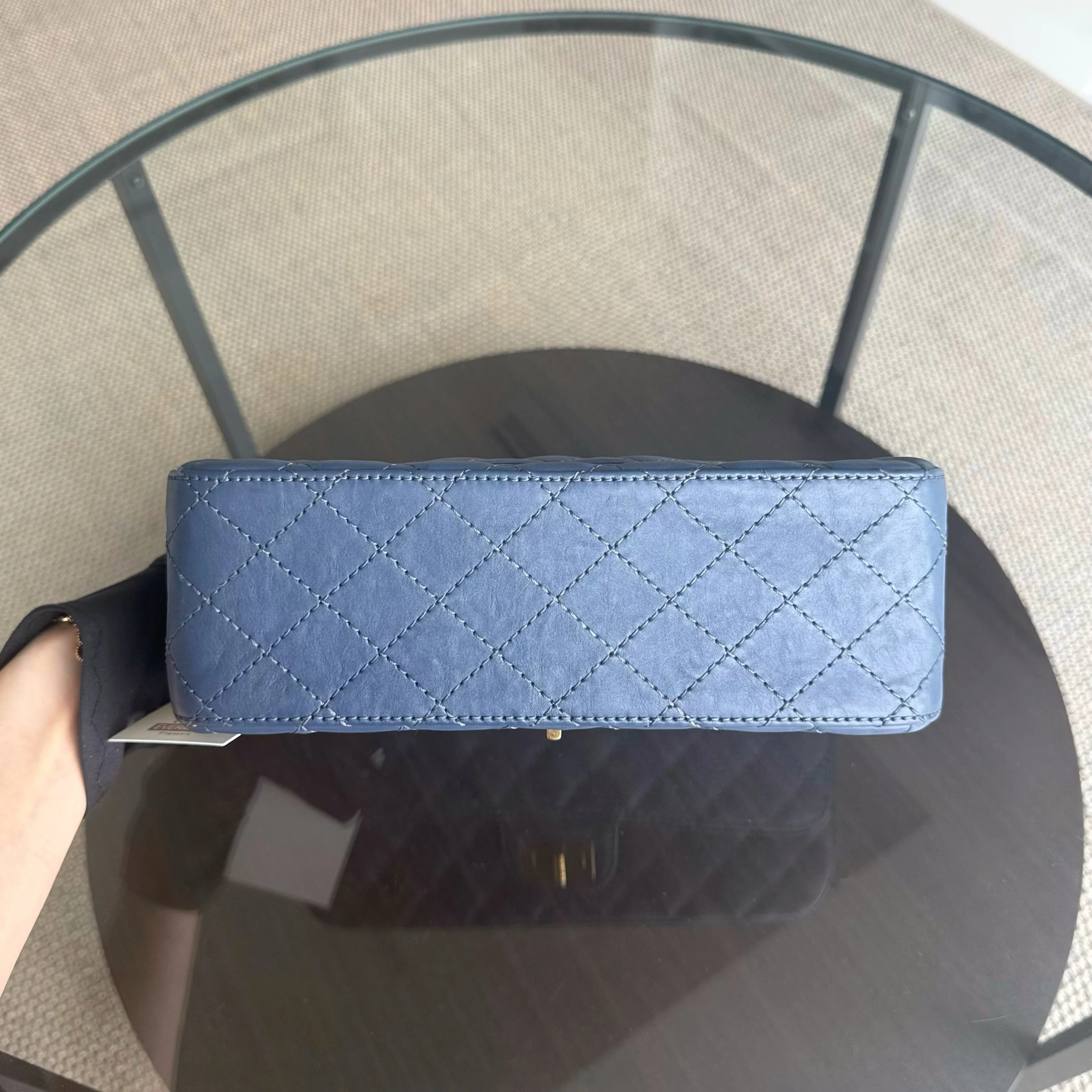 Chanel 2.55 Reissue 225 - 24CM Caviar Quilted Blue Gold Hardware Series 23