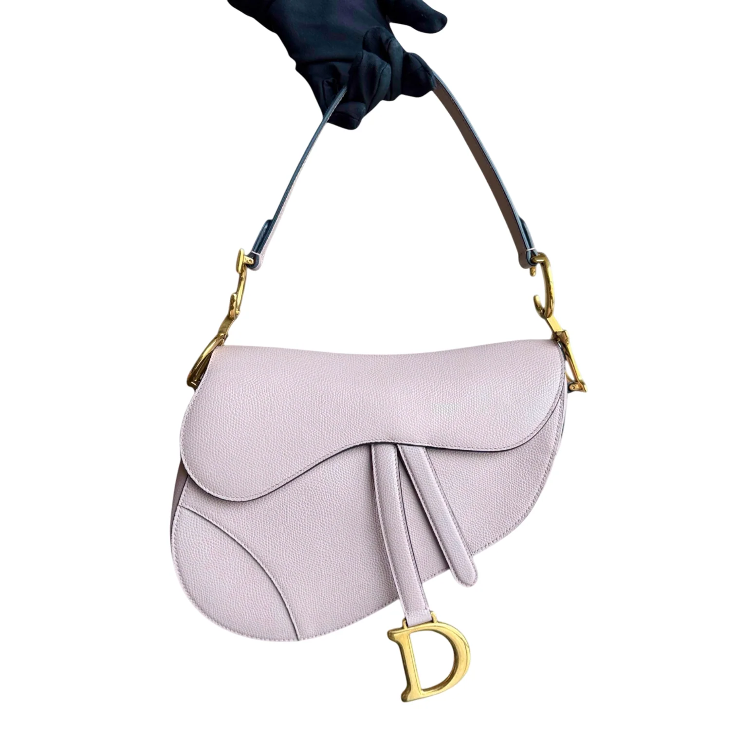 Dior Saddle Medium - Caviar Light Pink Gold Hardware
